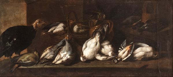 Artista napoletano, prima met&#224; XVIII secolo - Still Life with turkey and Game