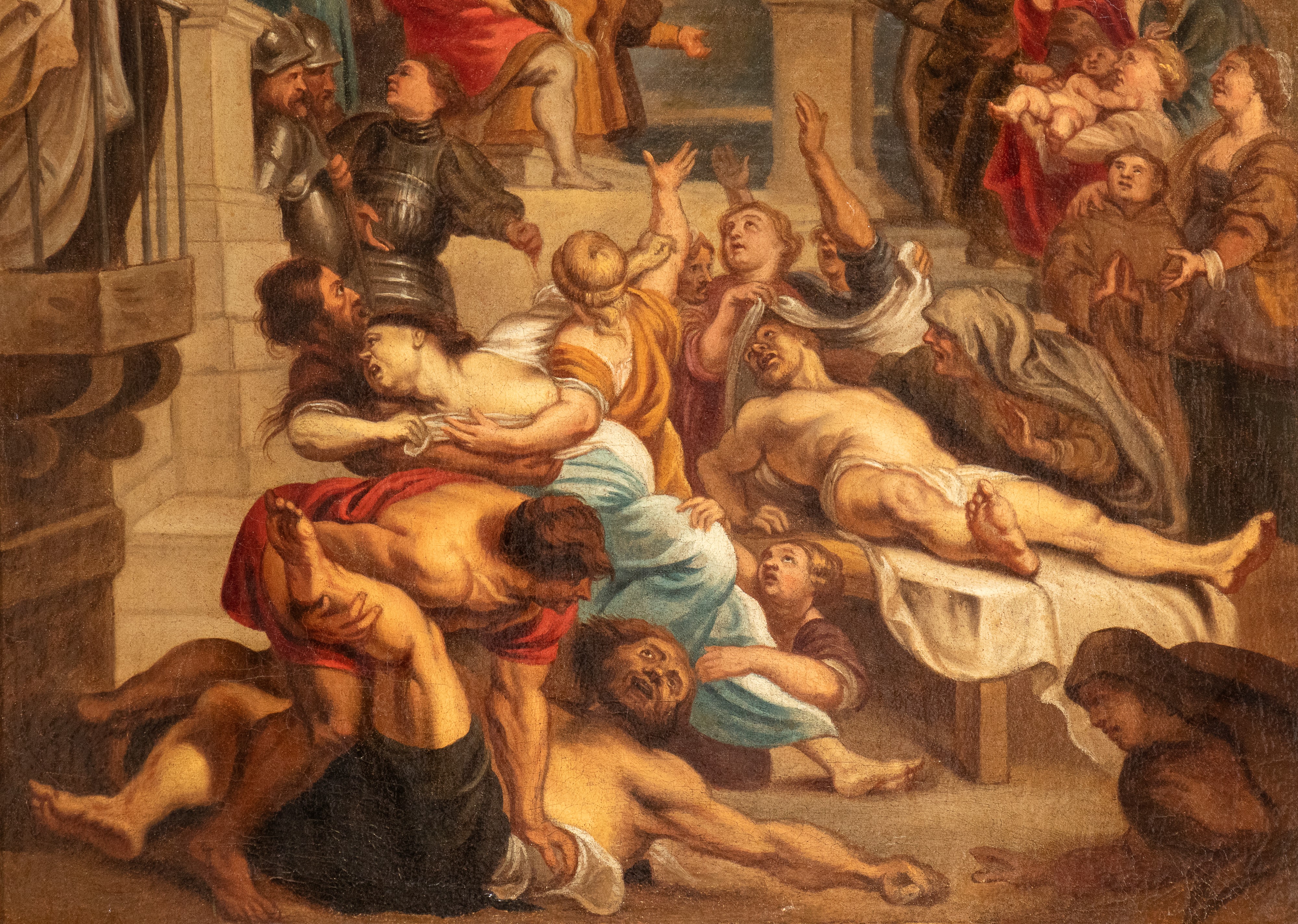 Artista Fiammingo, XVII Secolo - Autore sconosciuto, Miracolo di San Francesco di Paola, olio su ...