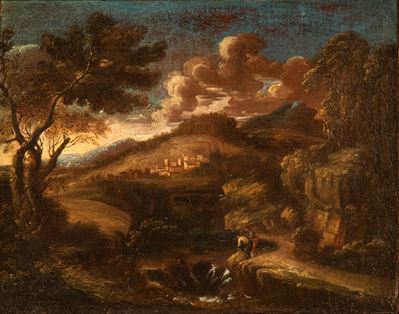 Paesaggio, olio su tela