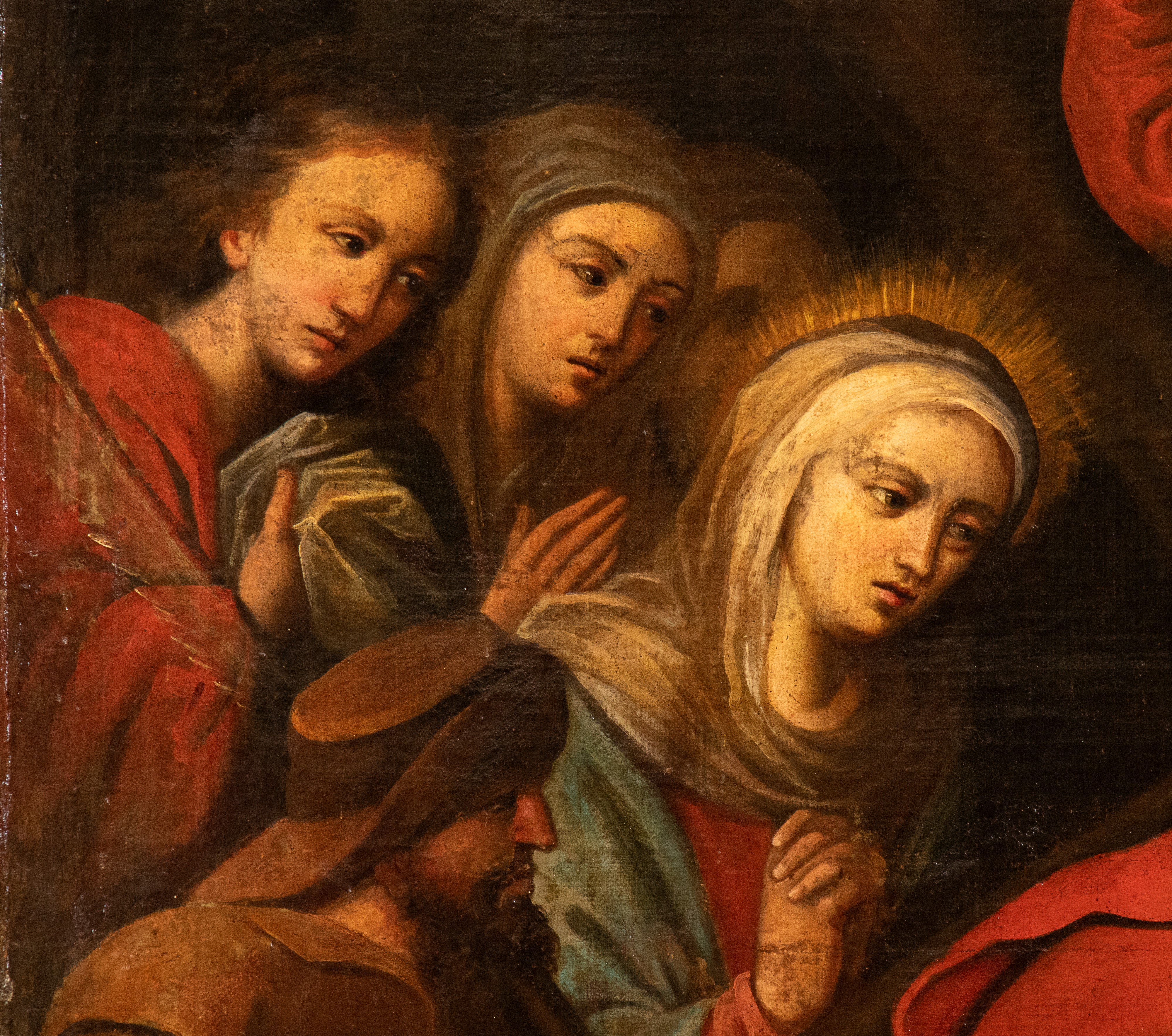 Artista Fiammingo, XVII Secolo - Salita al Calvario, olio su tela