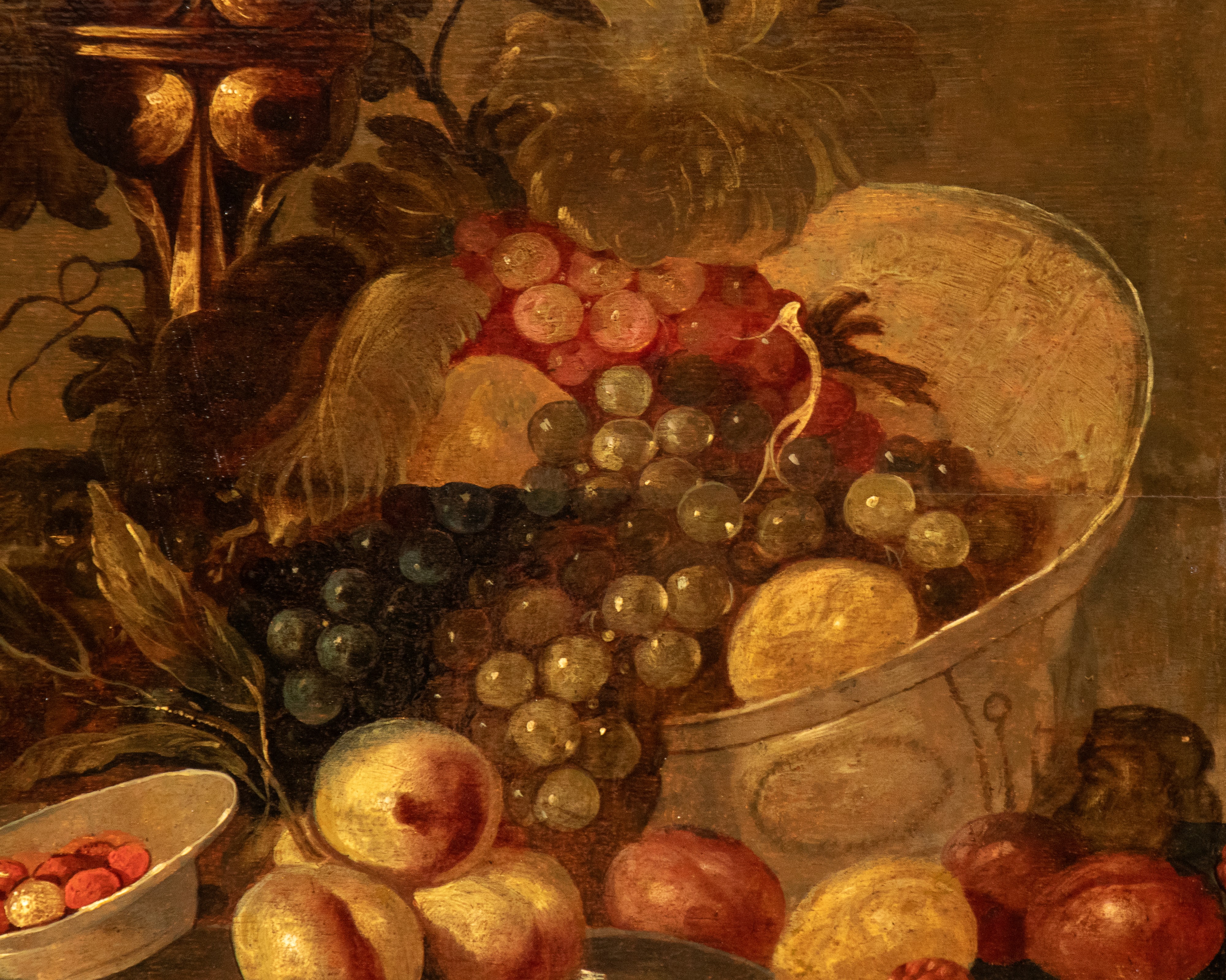 Nei Modi della Pittura Olandese del XVII Secolo - Natura morta con frutta, olio su tavola