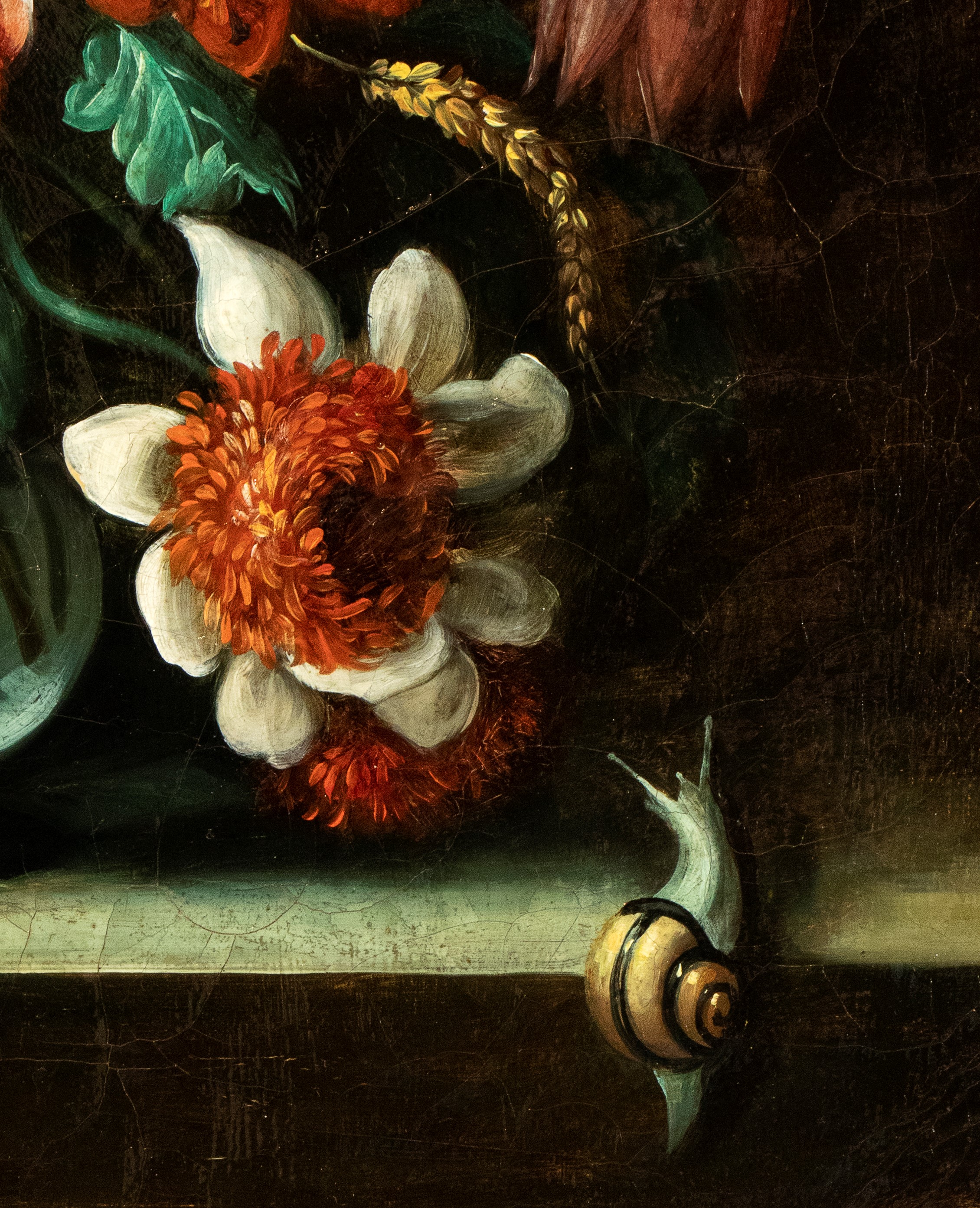 Anonimo della Meta’ del XIX Secolo - Autore ignoto, Coppia di nature morte con fiori, olio su tel...
