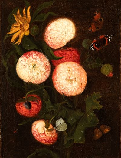 Vaso con fiori, olio su tela, XVIII secolo