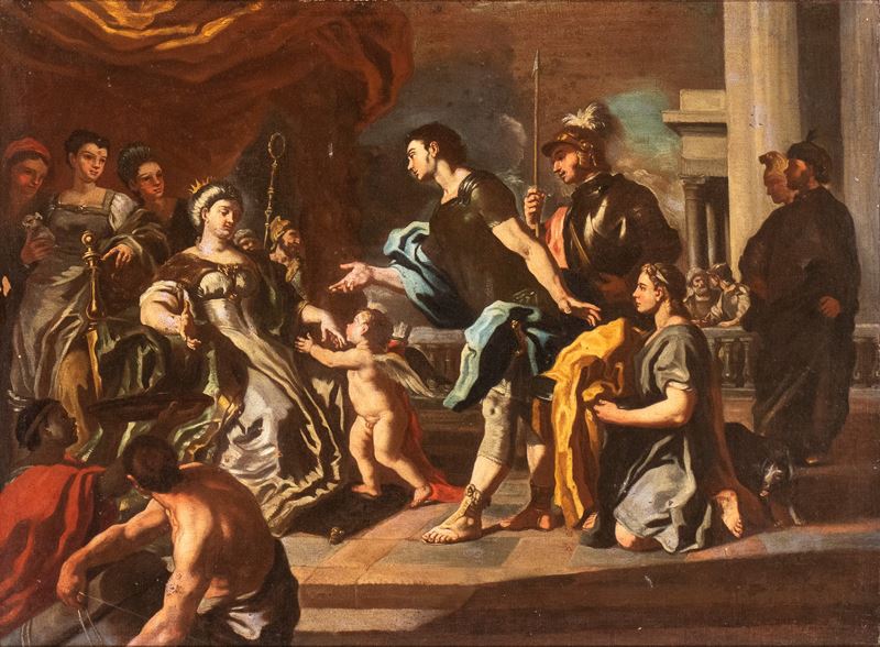 Francesco Solimena - Incontro tra Enea e Didone, olio su tela