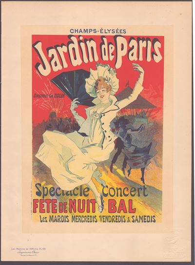 Jardin de Paris, litografia a colori da 'Les Maîtres de l'Affiche' PL. 65