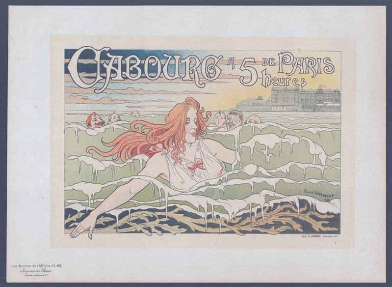 Henri Privat-livemont - Casino a Cabourg da 'Les Maîtres de L'Affiche', litografia 1897