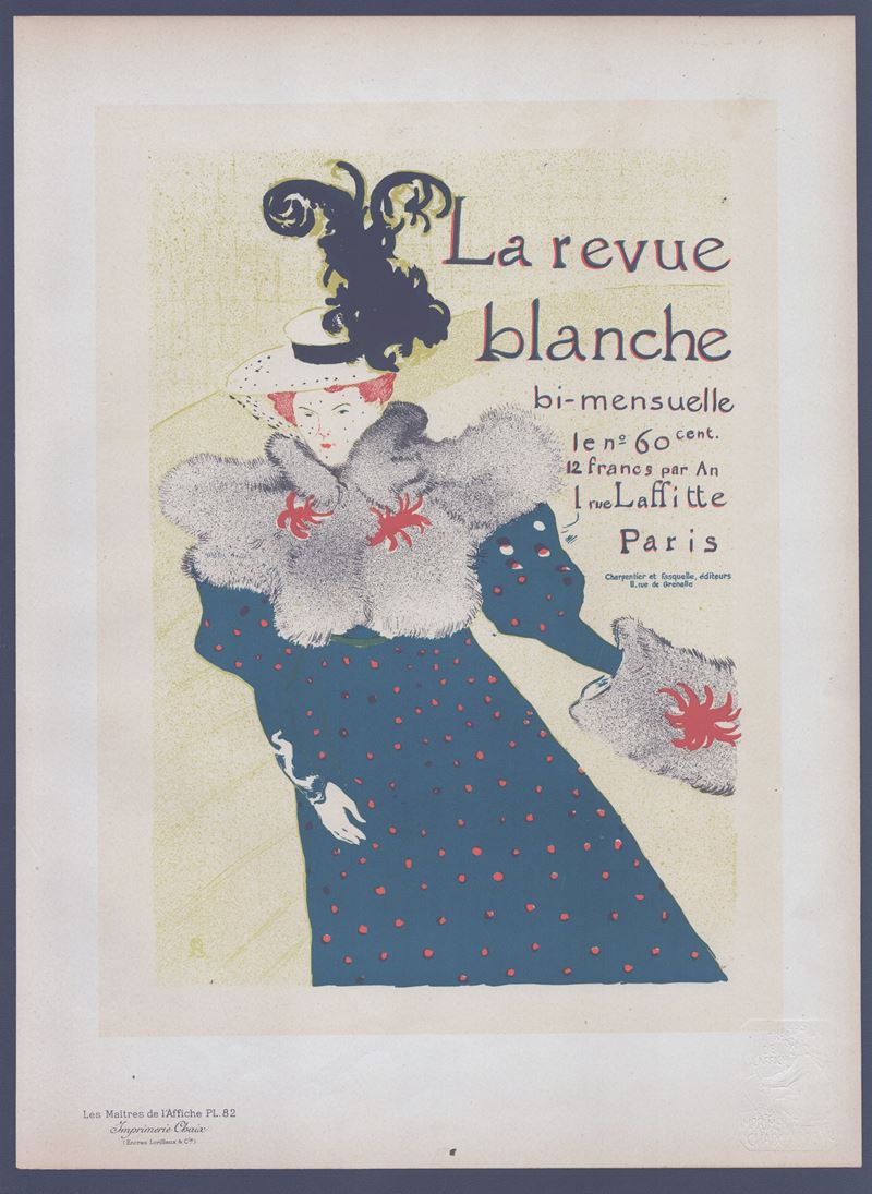 Henri Toulouse-lautrec - La revue blanche, litografia da 'Les Maîtres de l’Affiche', PL. 82