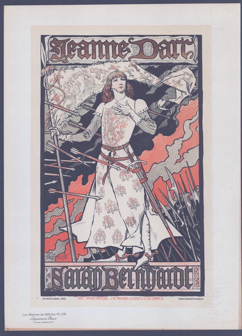 Eugène Grasset - Jeanne D'Arc da 'Les Maîtres de l'Affiche', Litografia a più colori