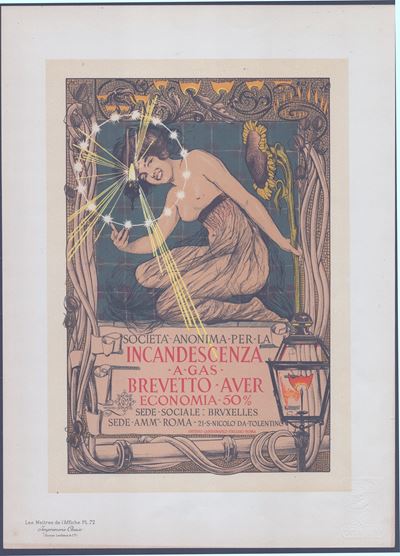 Società anonima per la Incandescenza a gas, Litografia, 1897