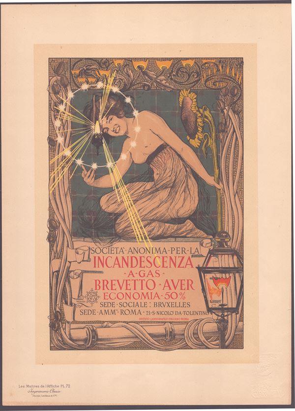 Giovanni Maria Mataloni - Società anonima per la Incandescenza a gas, da "Les Maitres de L'Affiche" PL. 72