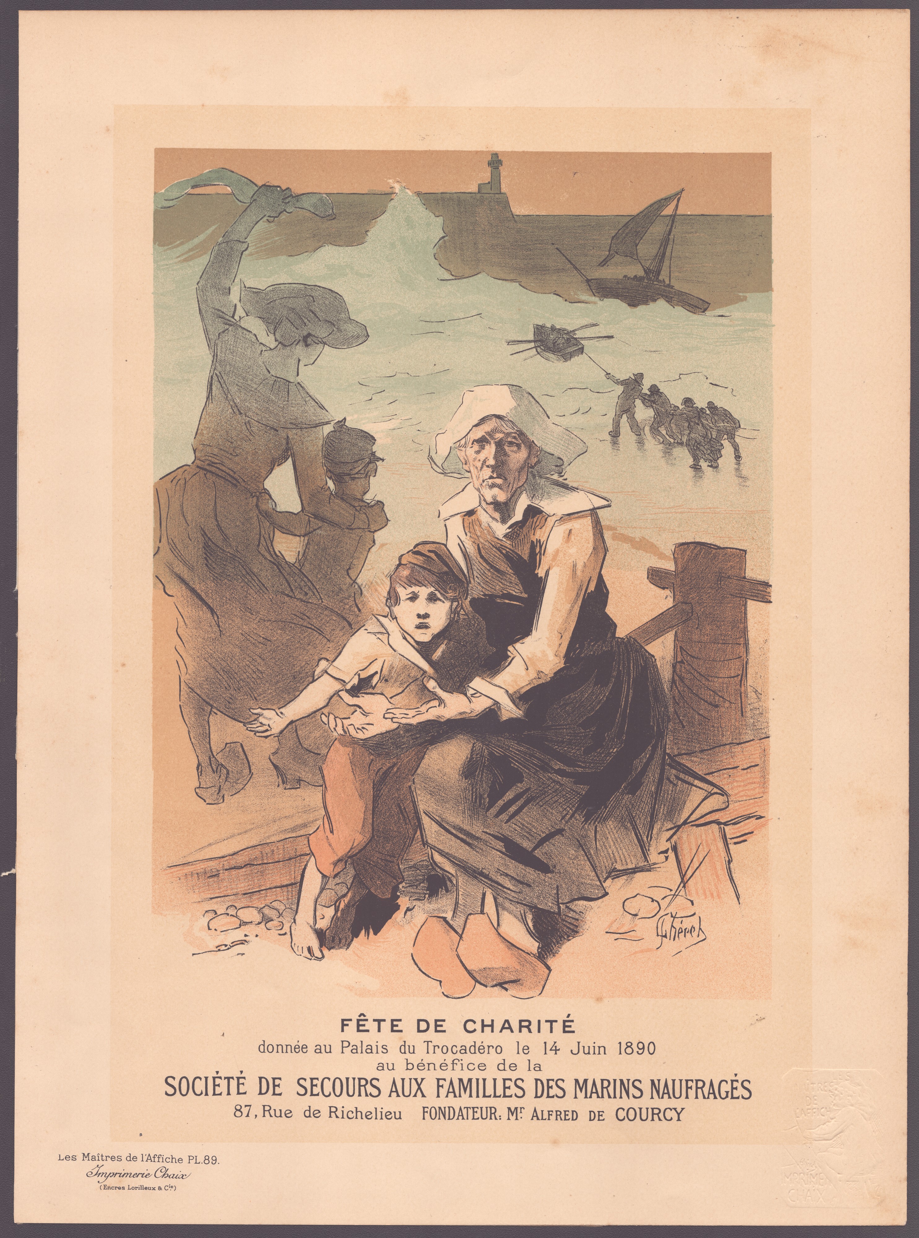 Léo Gausson, Lessive Figaro; Jules Chéret, Société de Secours aux familles des marins naufragés; ...