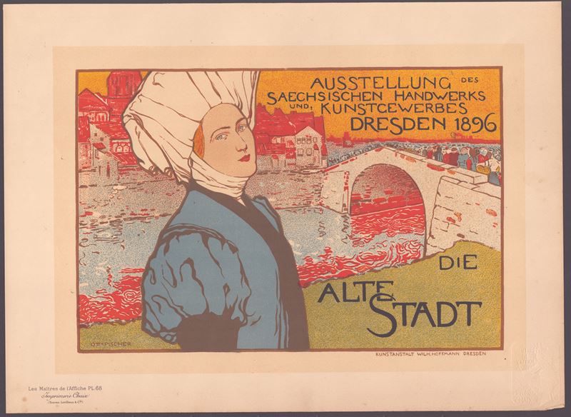 Eugène Grasset et al., Les Maitres de L'Affiche, Lotto di sette litografie a più colori