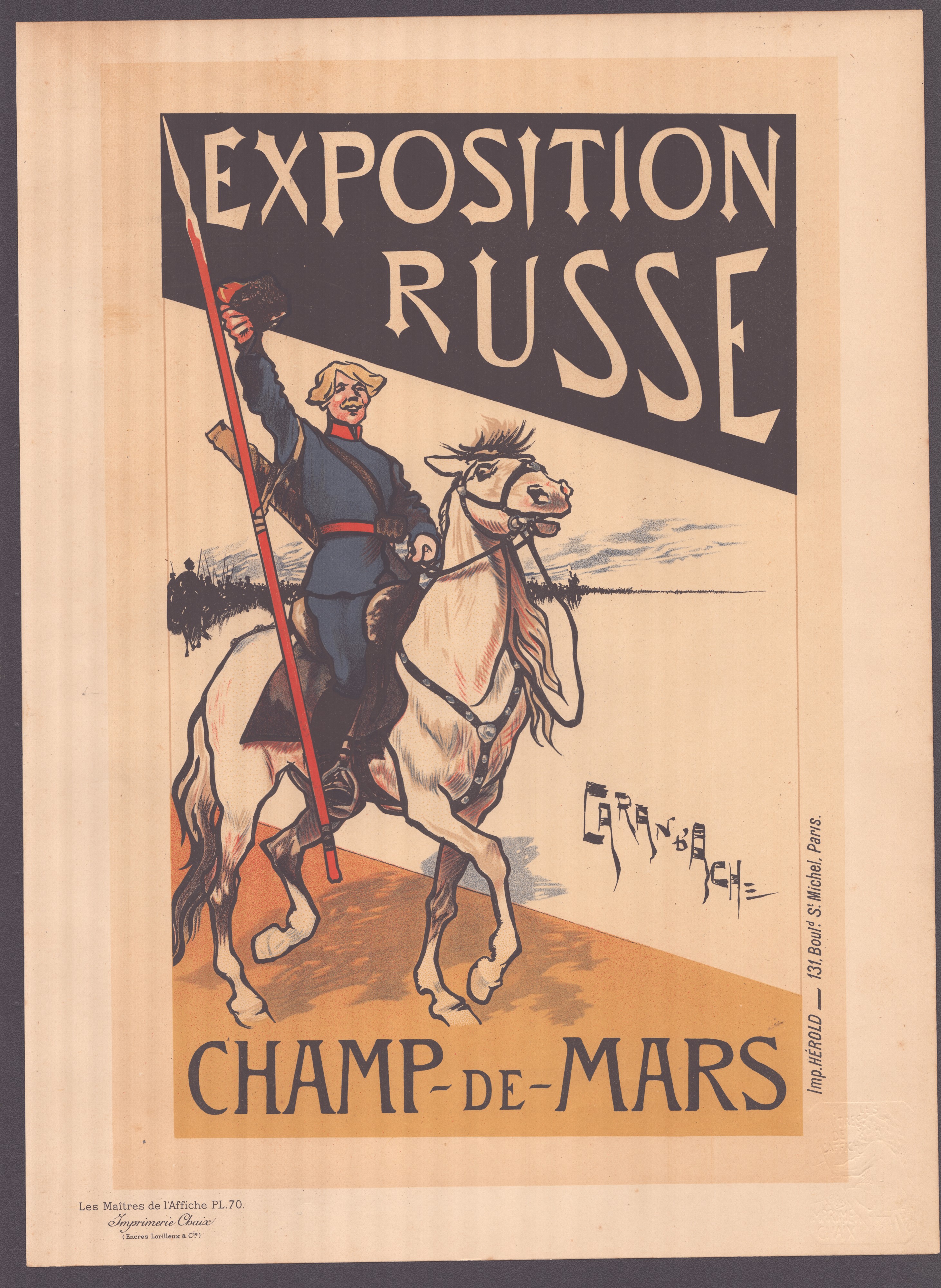 Eugène Grasset et al., Les Maitres de L'Affiche, Lotto di sette litografie a più colori