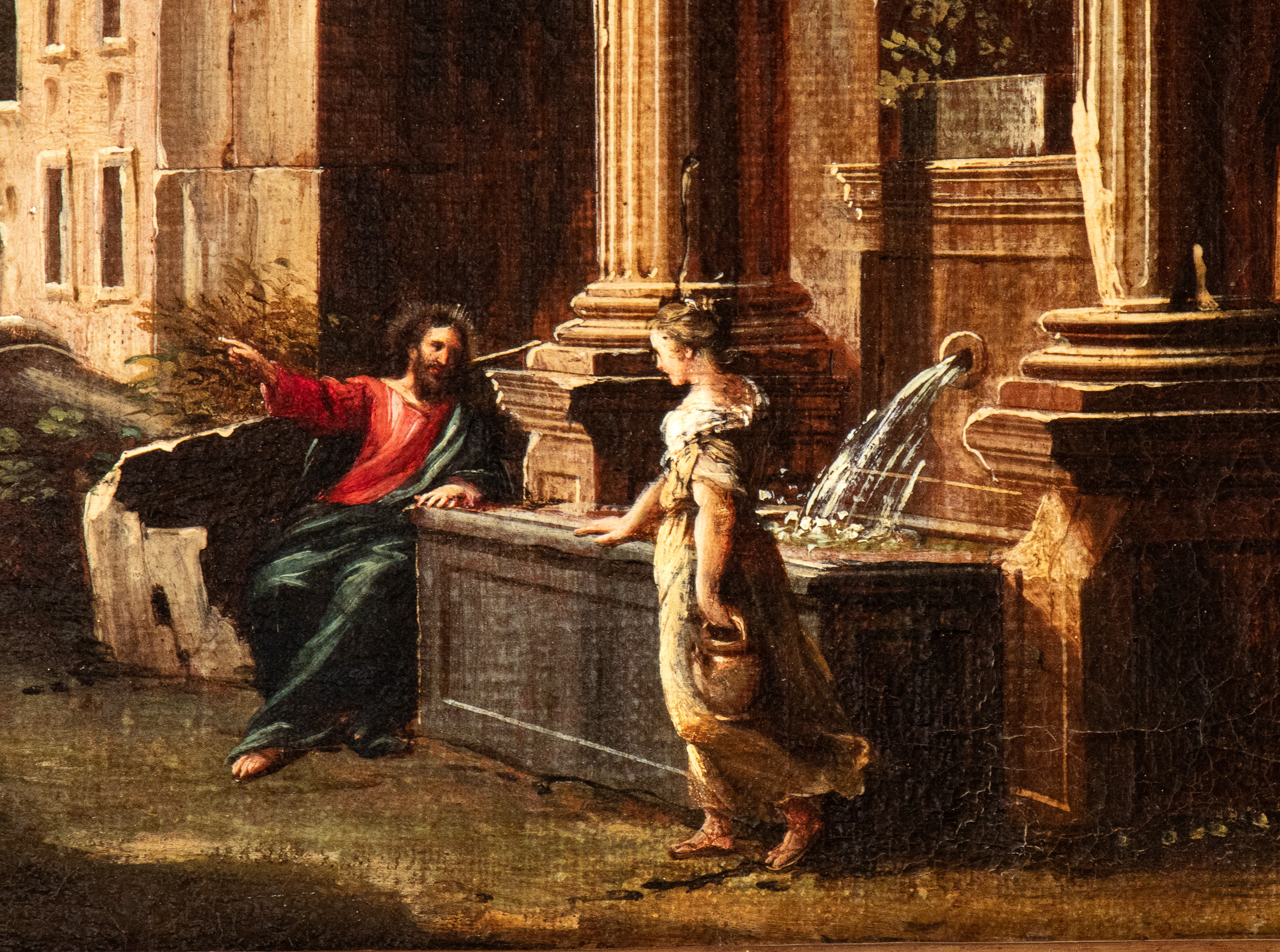 Niccolò Codazzi - Capriccio architettonico con Cristo e la Maddalena e Capriccio architettonico c...
