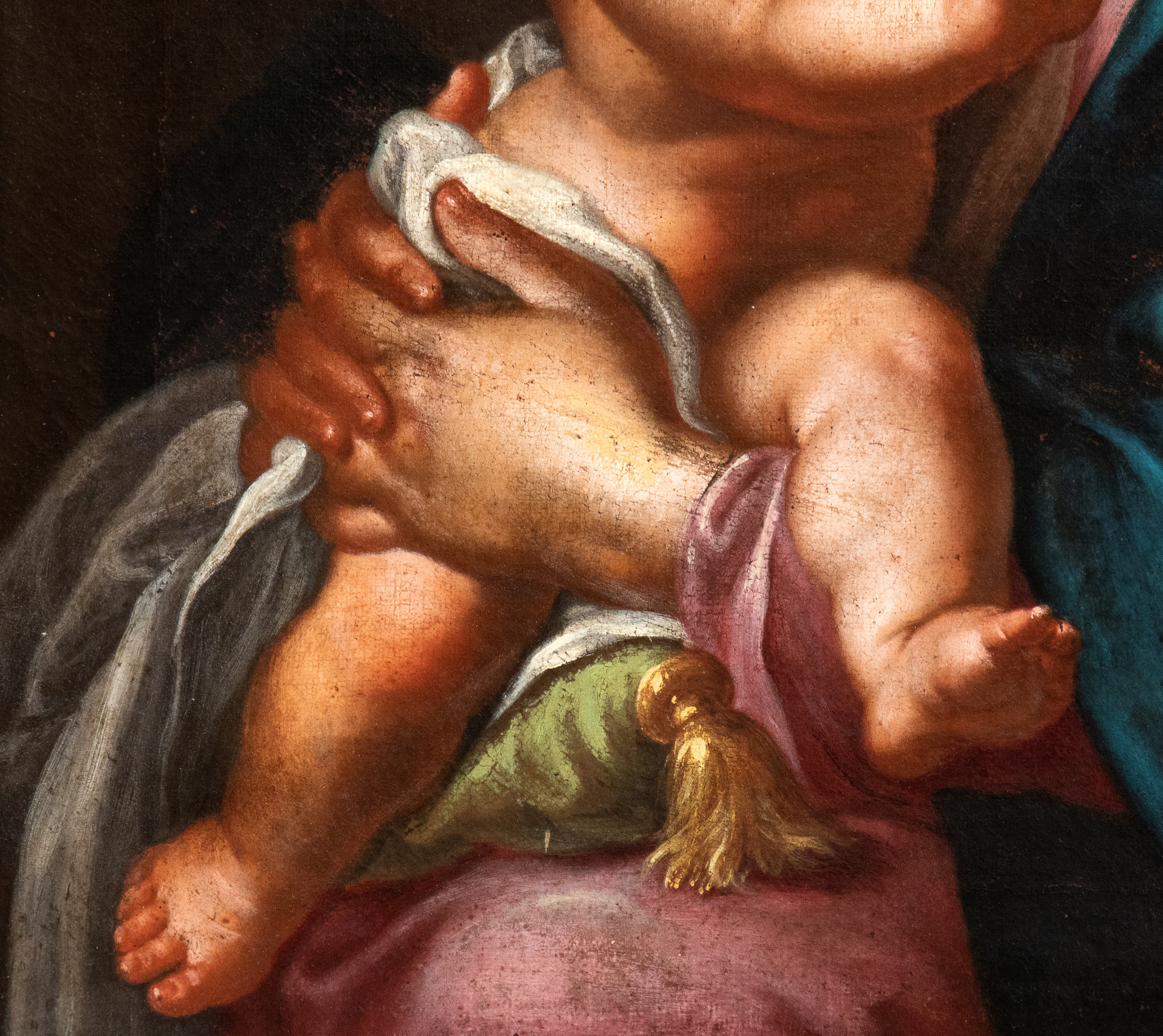 Artista Attivo a Roma, Prima Metà XVIII Secolo - Autore sconosciuto, Madonna con Bambino, olio su...