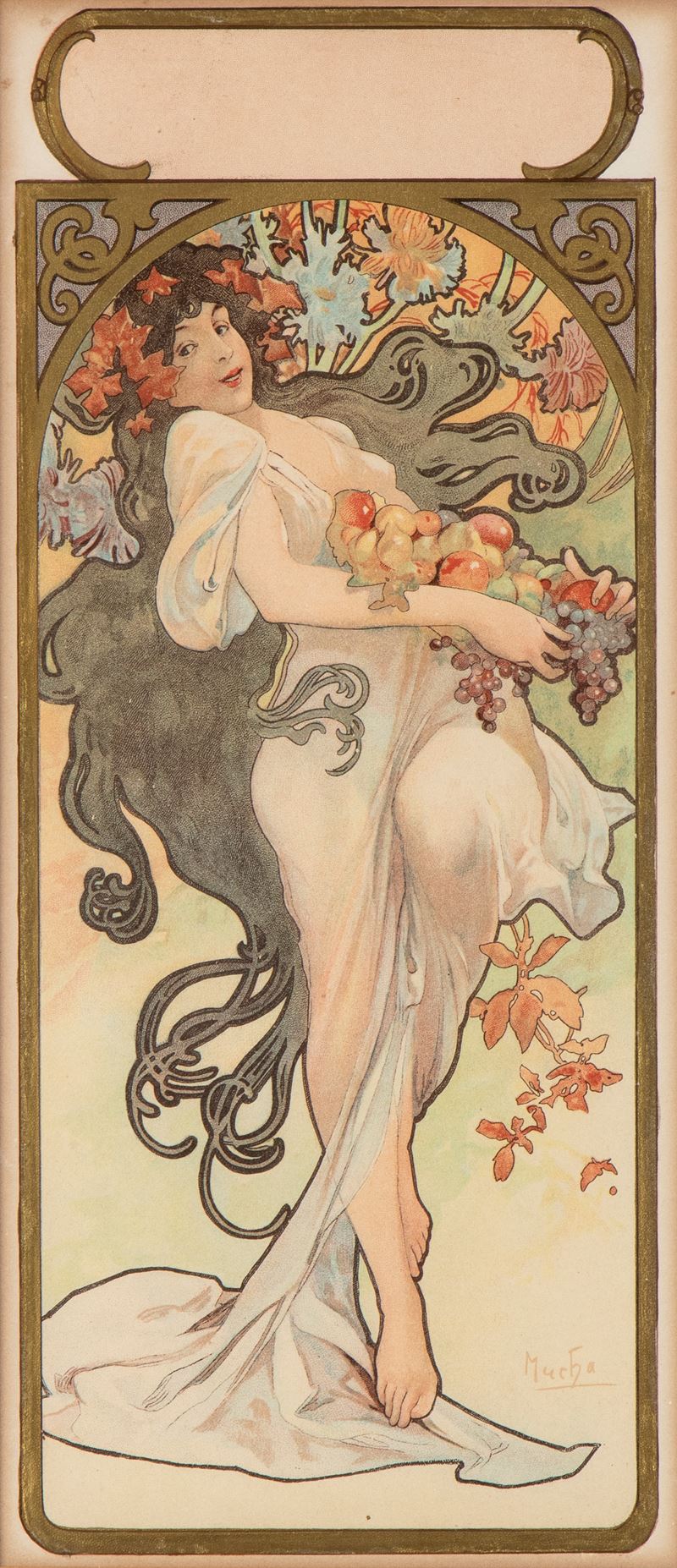 Alphonse Mucha - Autunno, da Quattro Stagioni, litografia del 1896
