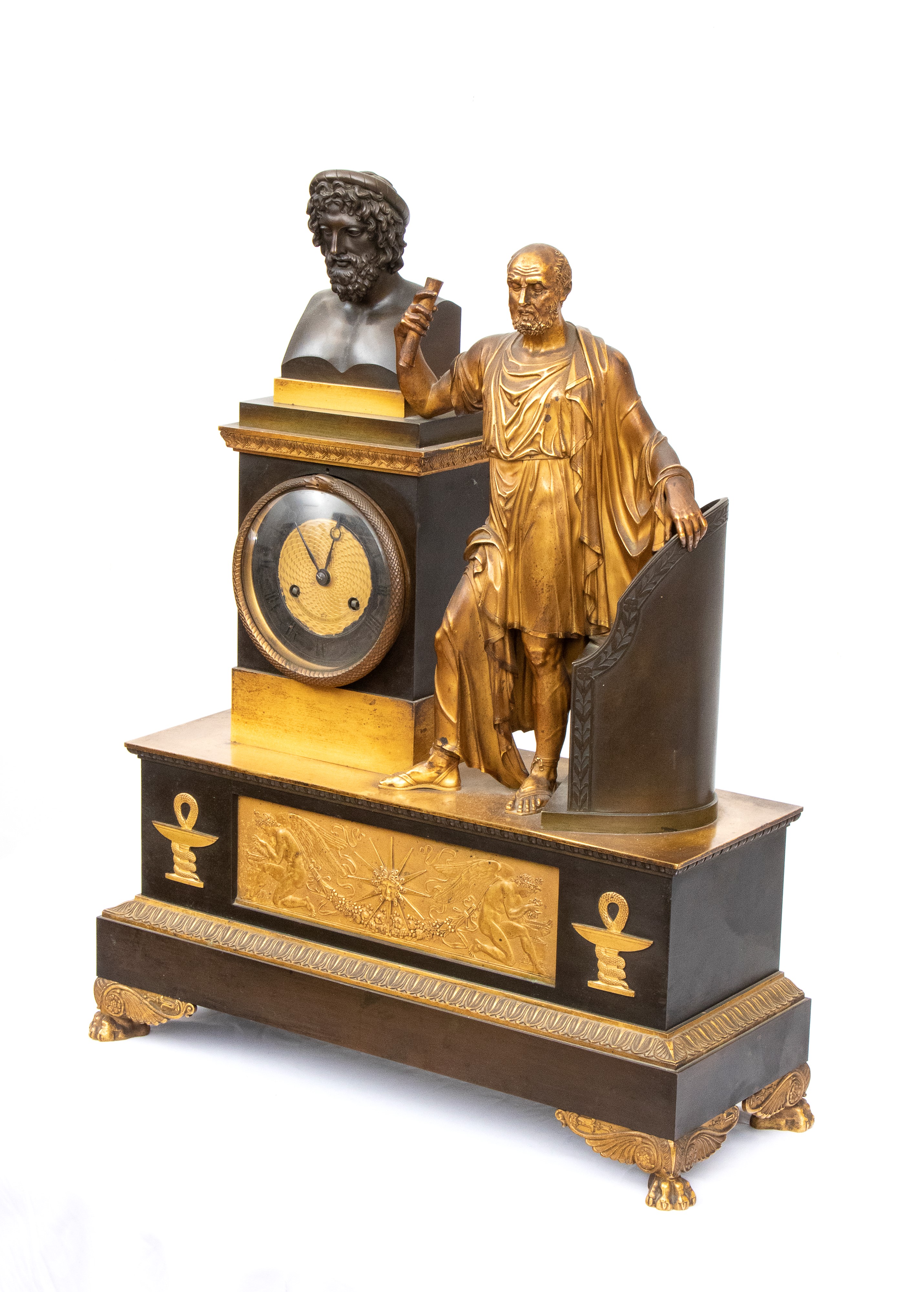 Orologio da camino, epoca Impero