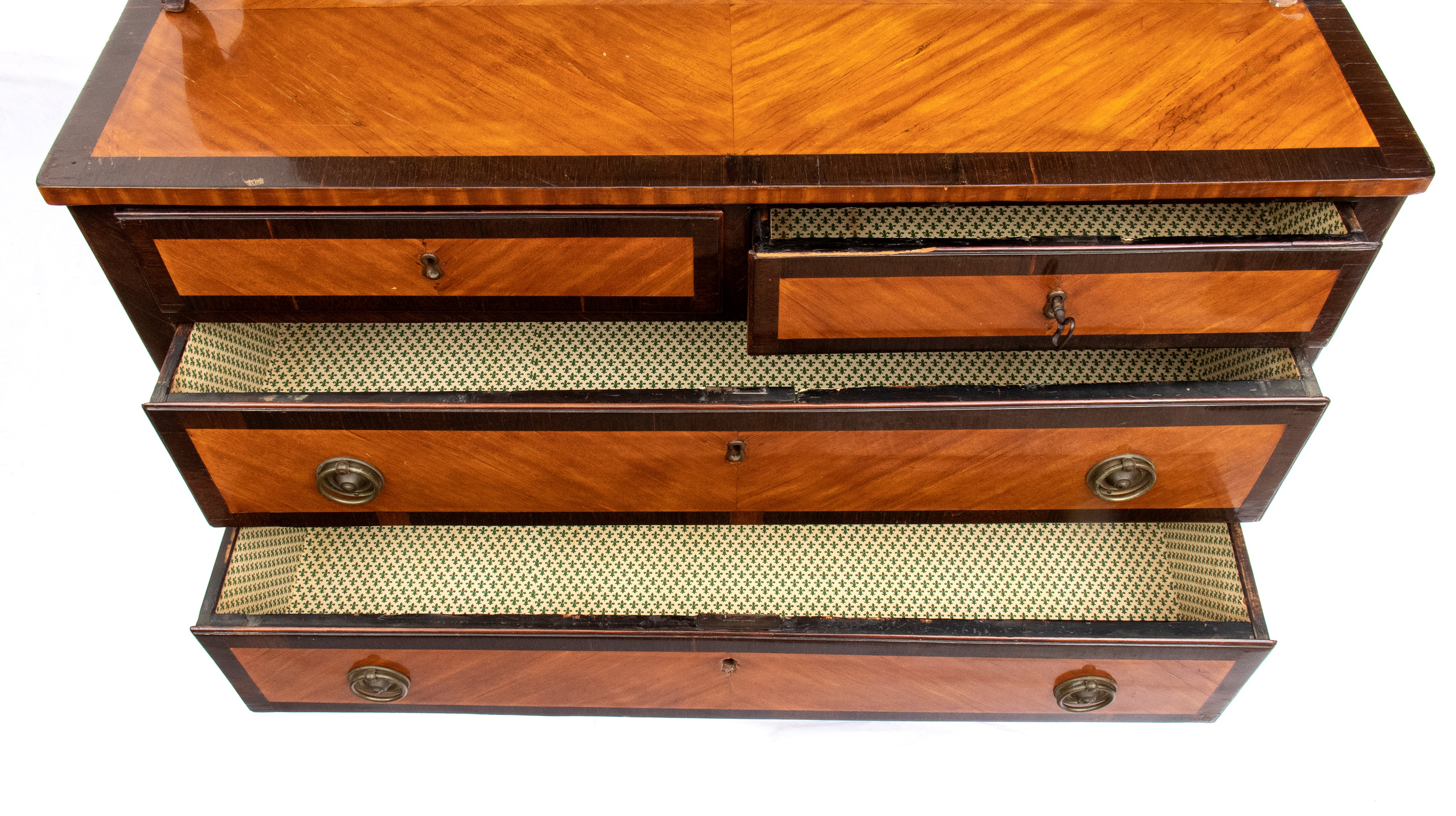 Comò con alzata a vetrina