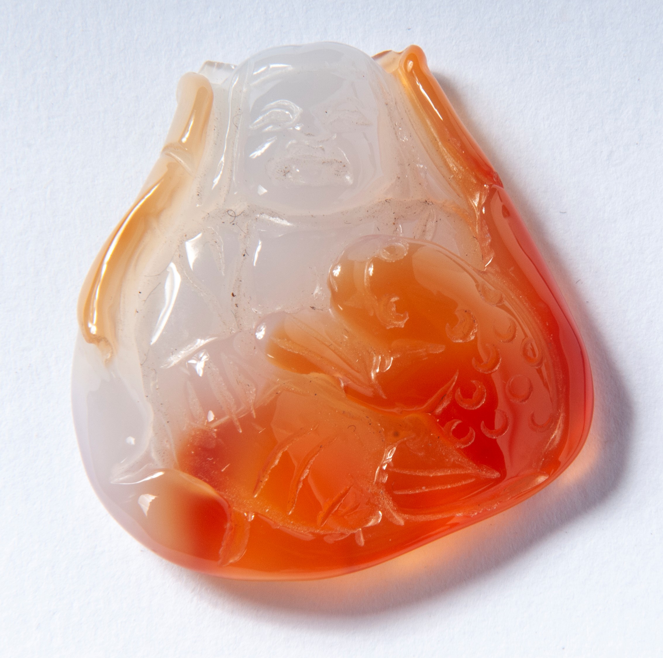 Gruppo di sette sculture in materiale lapideo con quarzo fumè, XX secolo