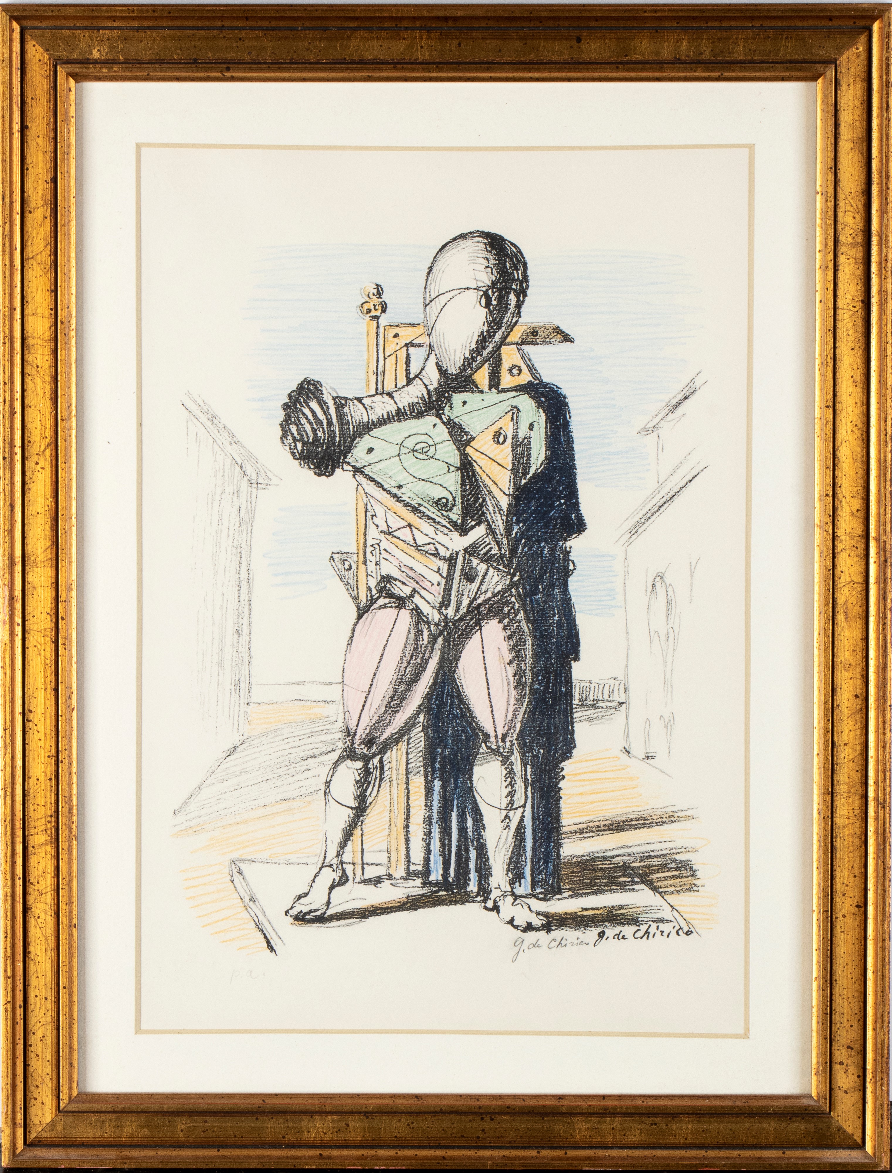 Giorgio De Chirico - Manichino, litografia