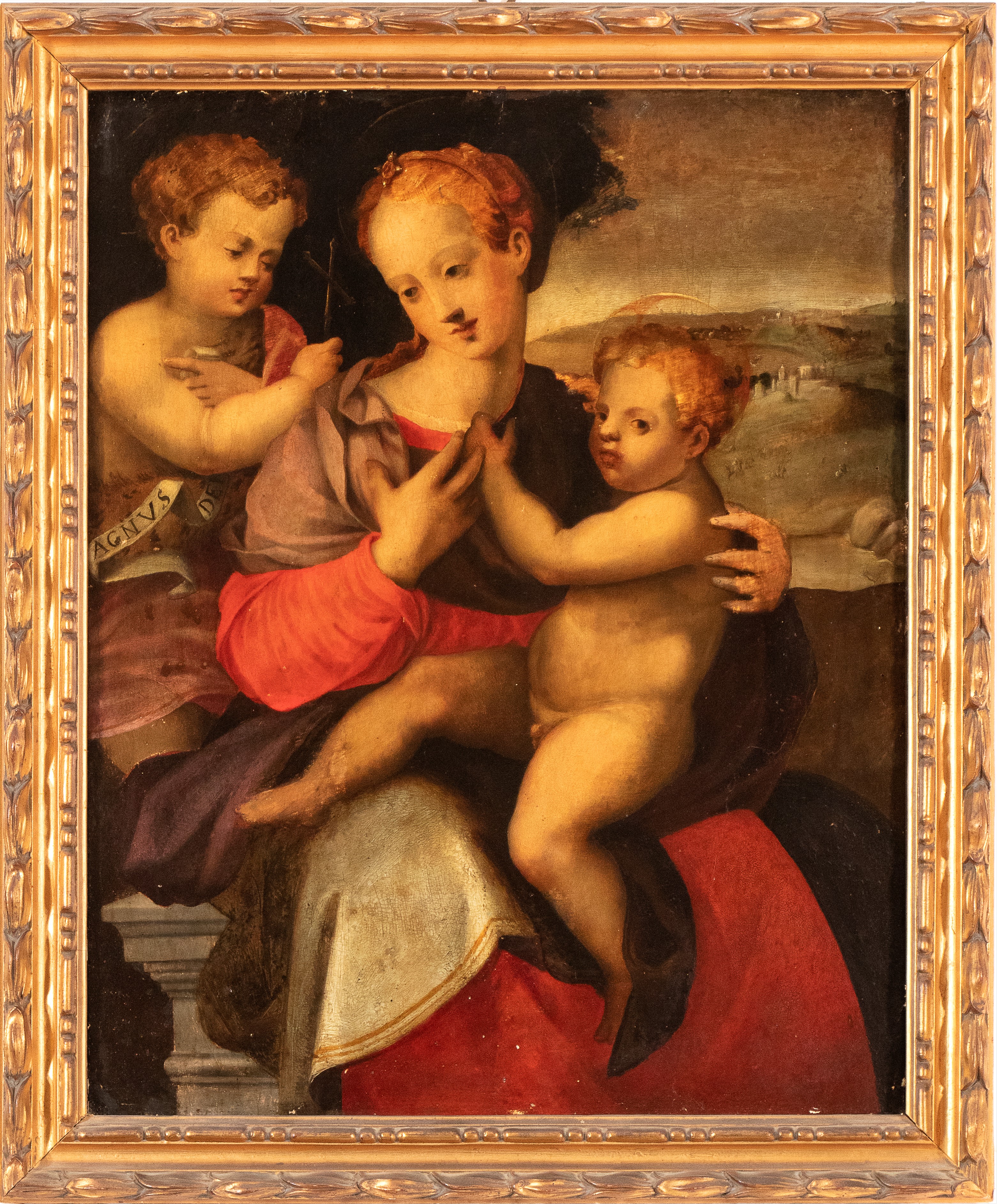 Michele Tosini Detto Michele di Ridolfo del Ghirlandaio - Sacra Famiglia con San Giovannino, olio...