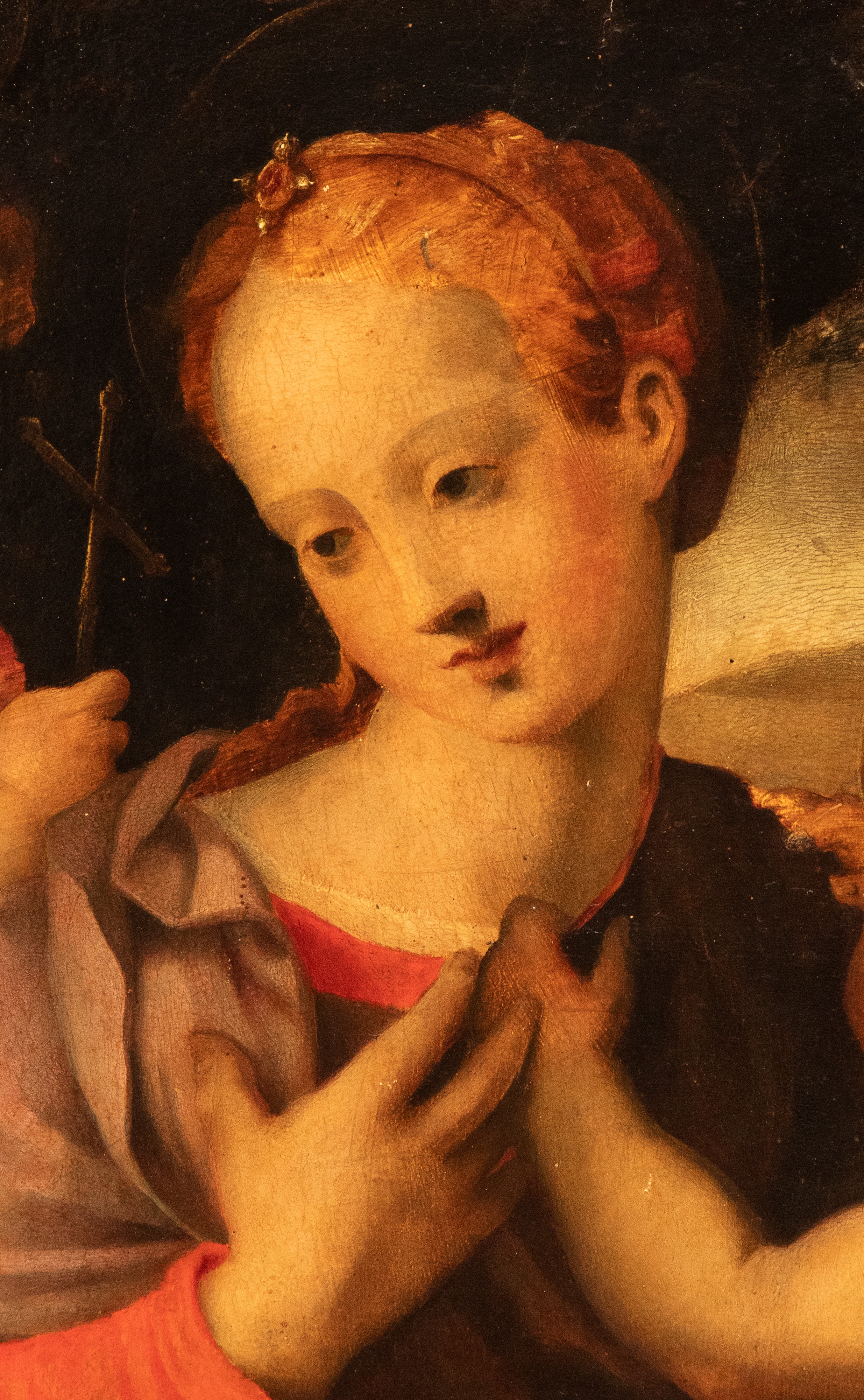 Michele Tosini Detto Michele di Ridolfo del Ghirlandaio - Sacra Famiglia con San Giovannino, olio...