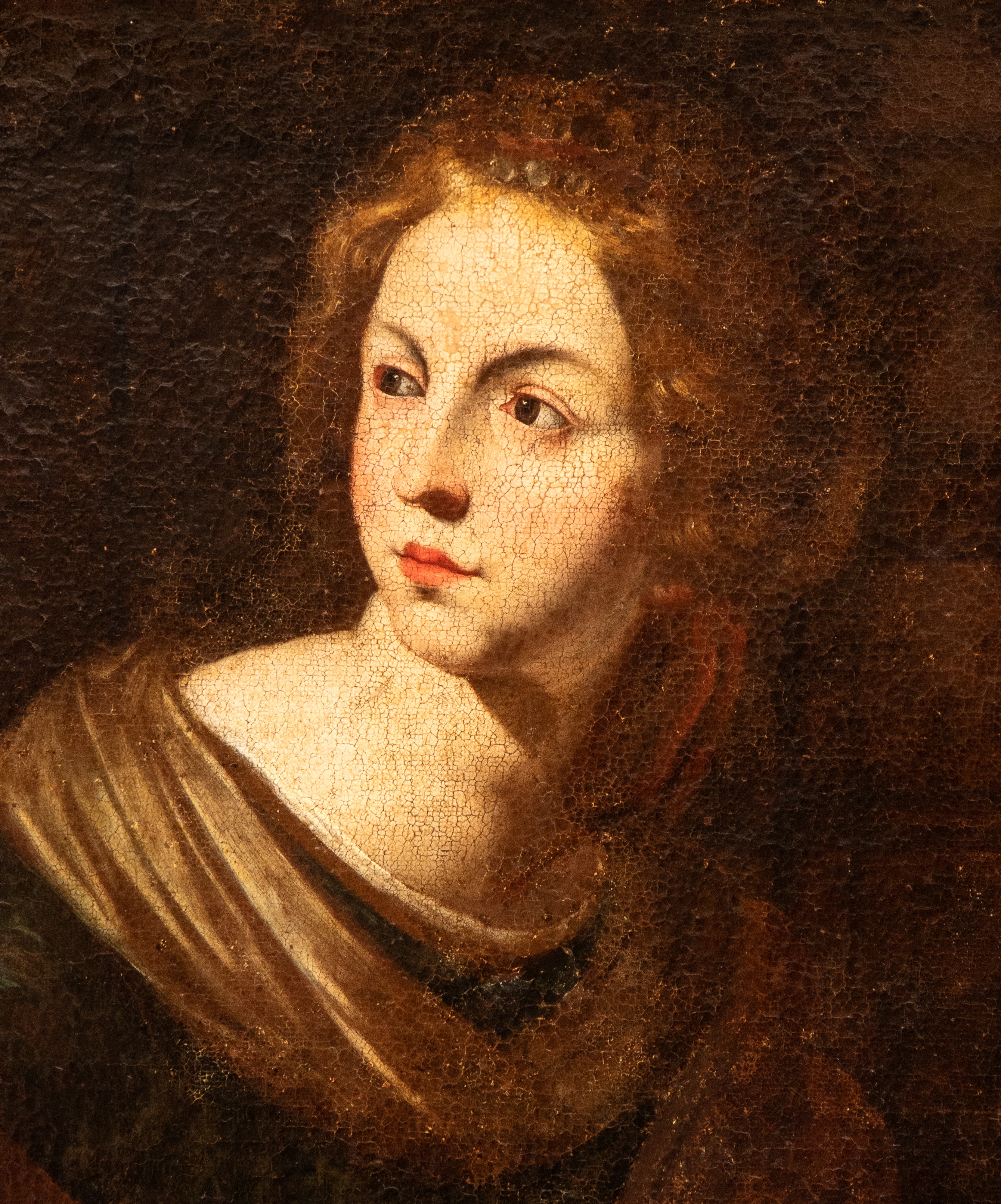 Artista Napoletano, XVII Secolo - Maria Maddalena, olio su tela