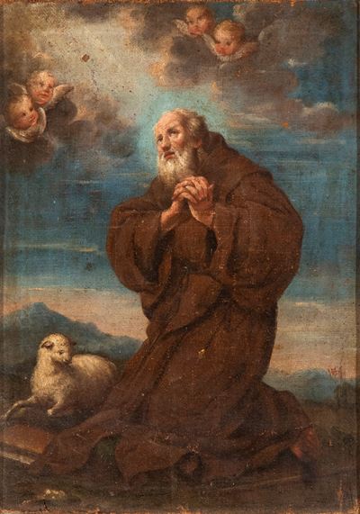 Autore sconosciuto, Visione di San Francesco di Paola, olio su tela