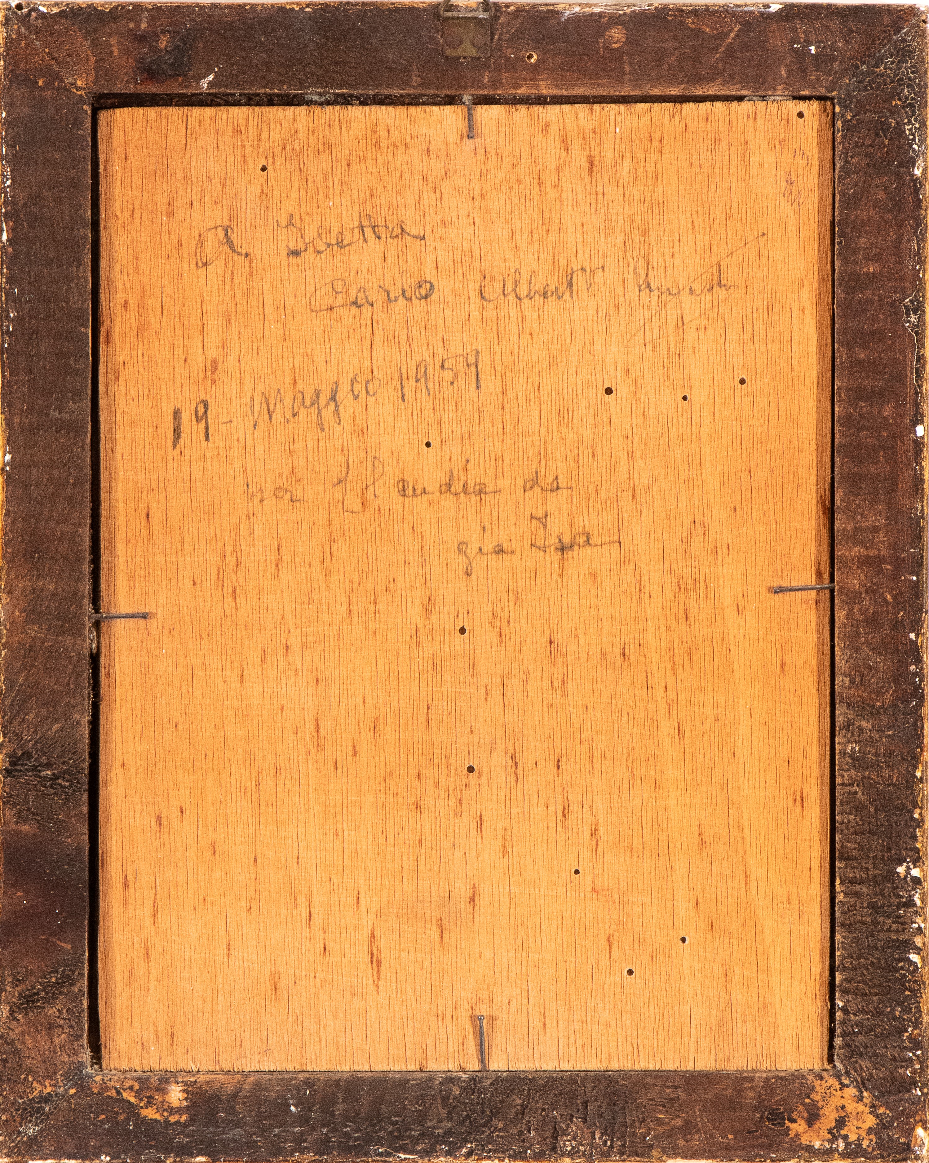 Anonimo della Fine del XVII Secolo - Sacra Famiglia, olio su tavola