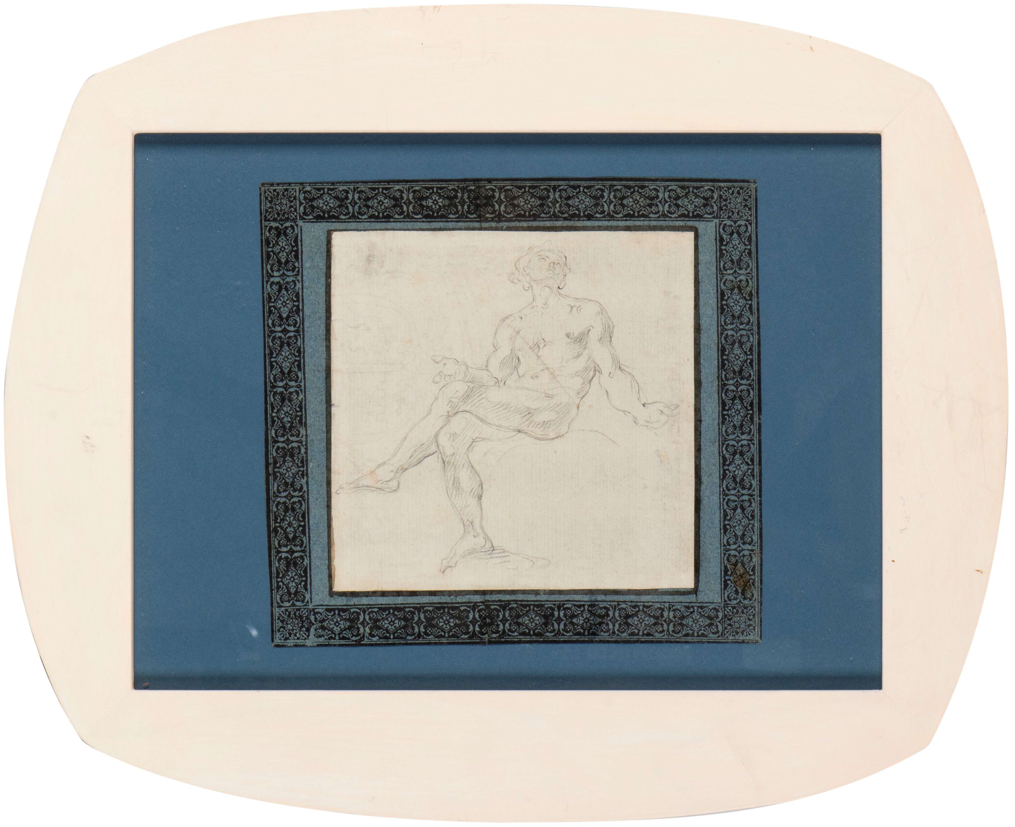 Studio per una figura maschile seduta