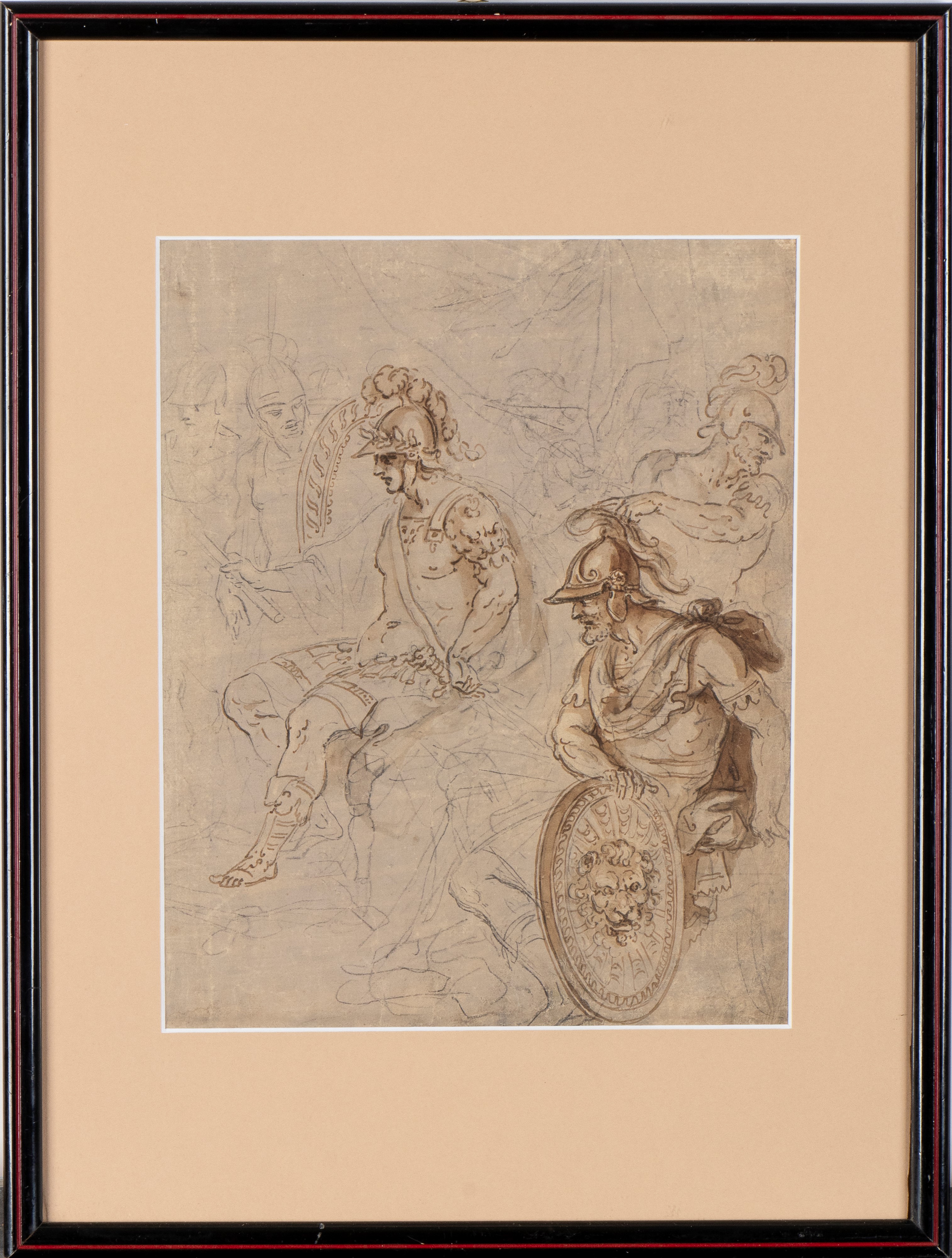 Scuola bolognese del XVIII secolo, Studio per figure di soldati