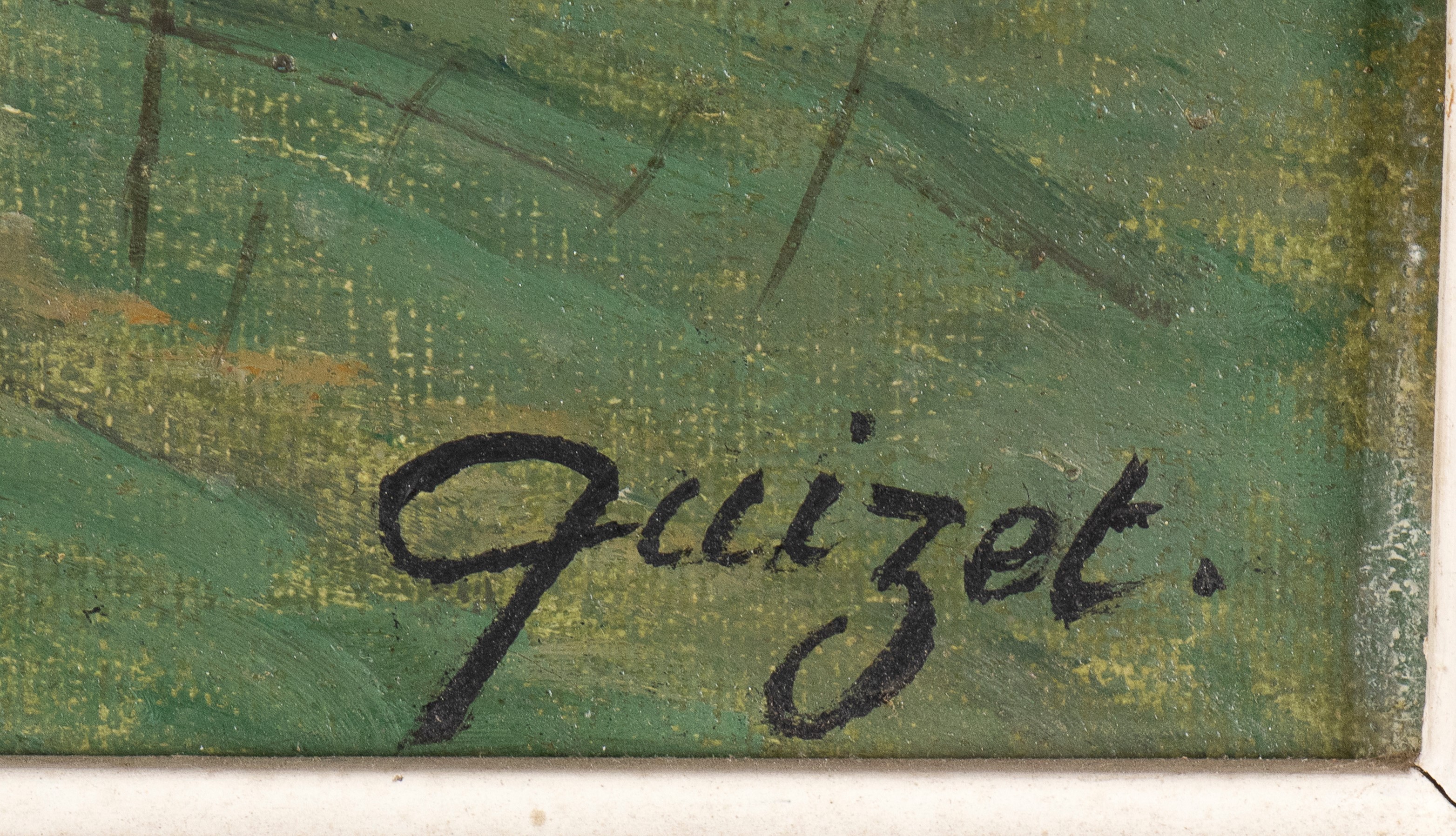 Alphonse Quizet - Paesaggio di campagna, olio su tela