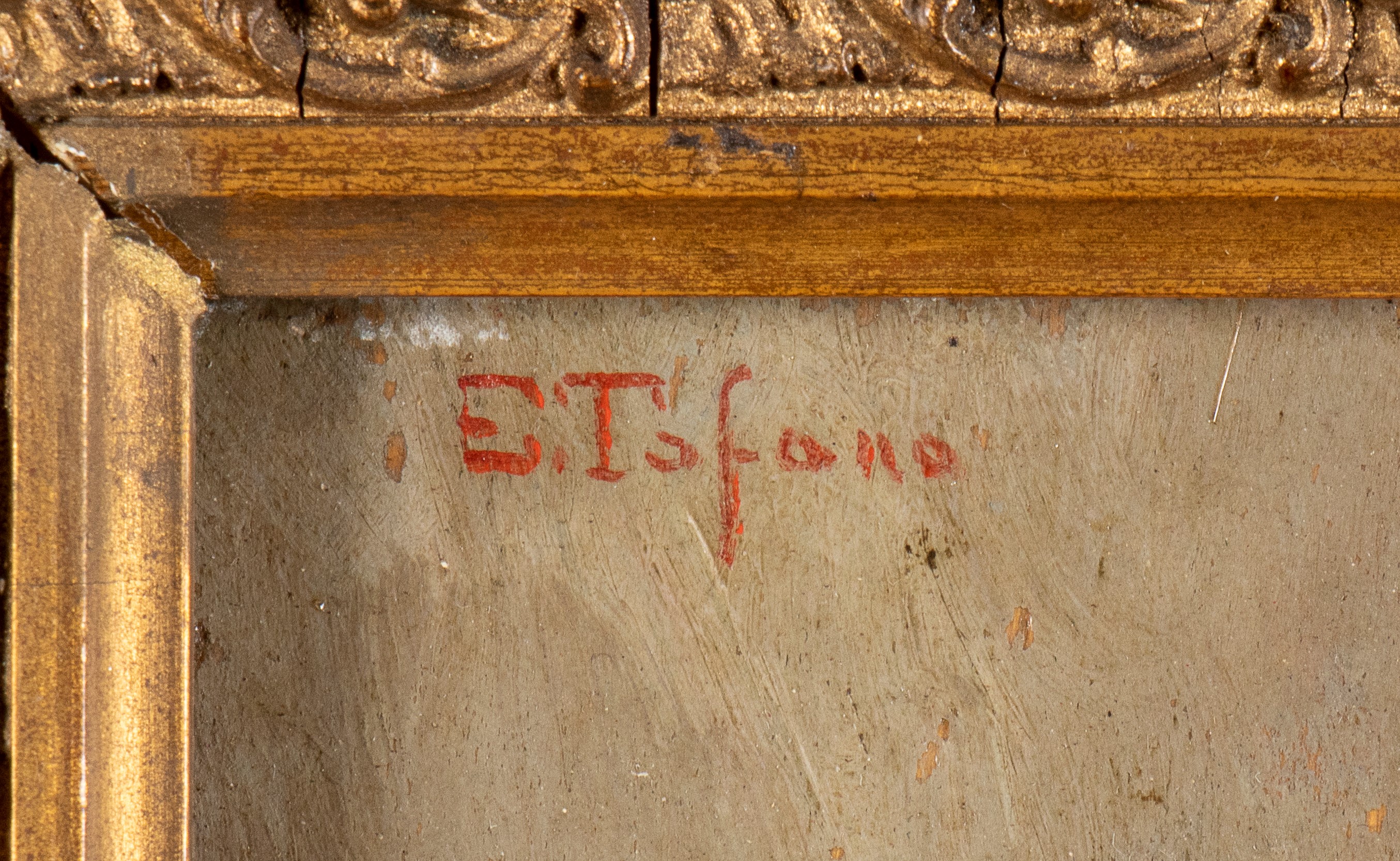 Edoardo Tofano - Profilo di giovane donna, olio su tavola
