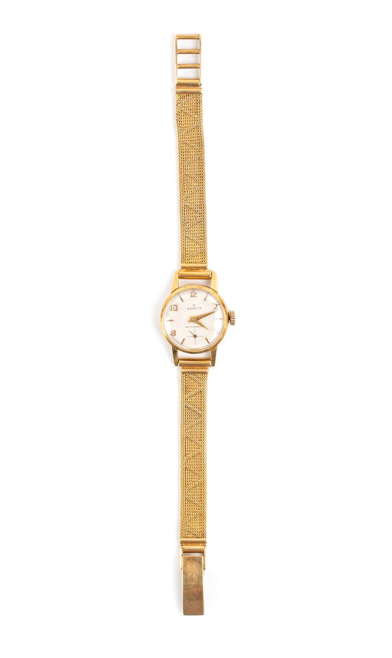 Zenith - Orologio Lady con cassa in oro, quadrante crema e bracciale a maglia