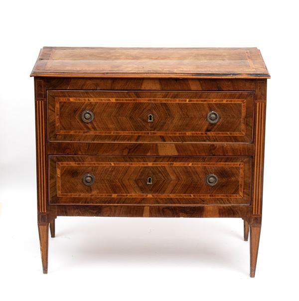 Comò lombardo a due cassetti, Luigi XVI