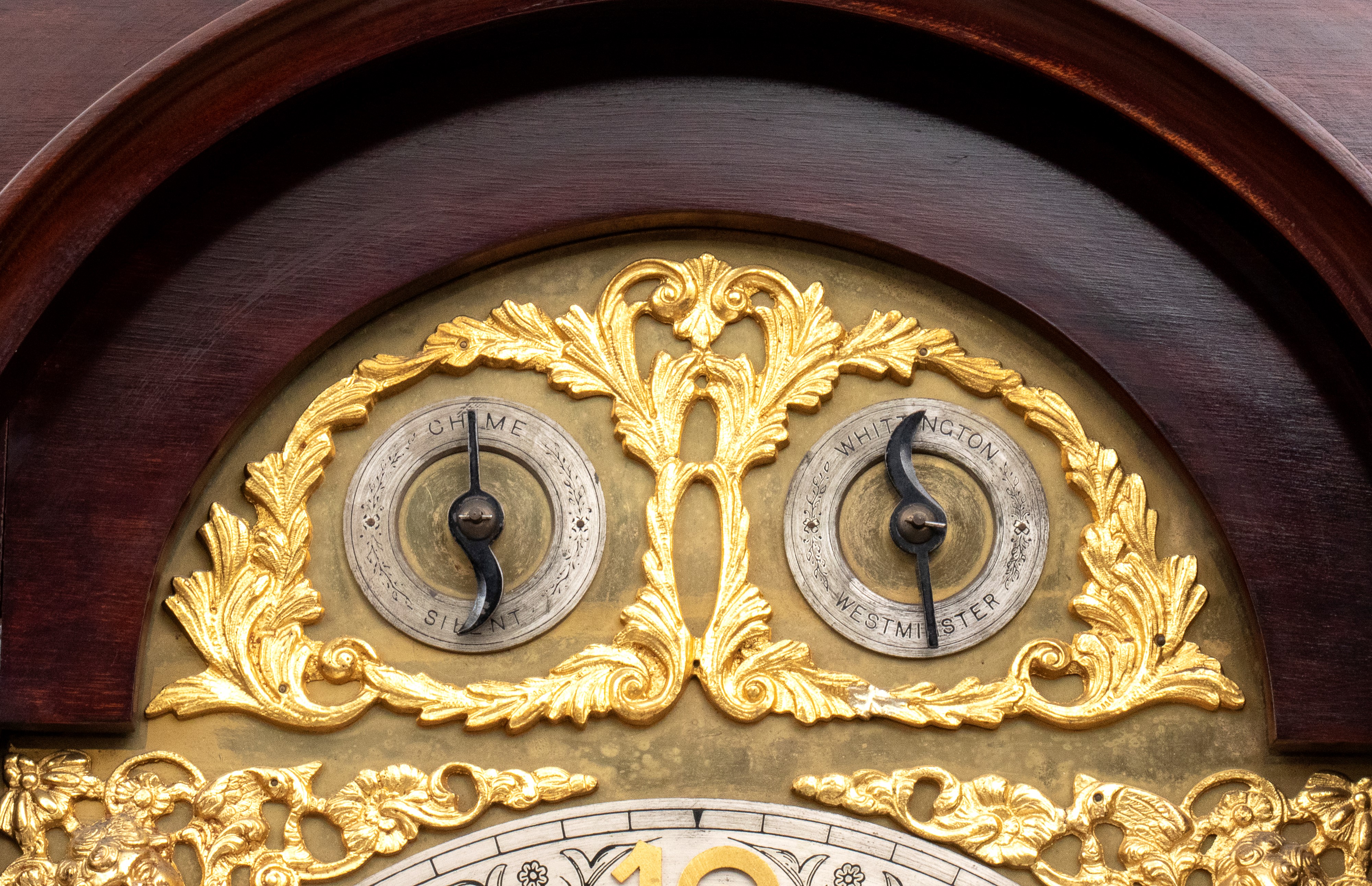 Orologio a torre Georgiano in legno di mogano, XIX secolo