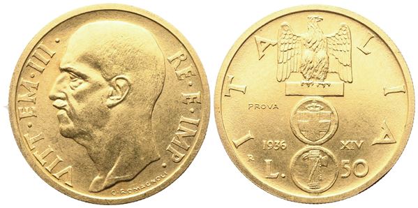 REGNO D'ITALIA. Vittorio Emanuele III (1900-1946). 50 Lire 1936 