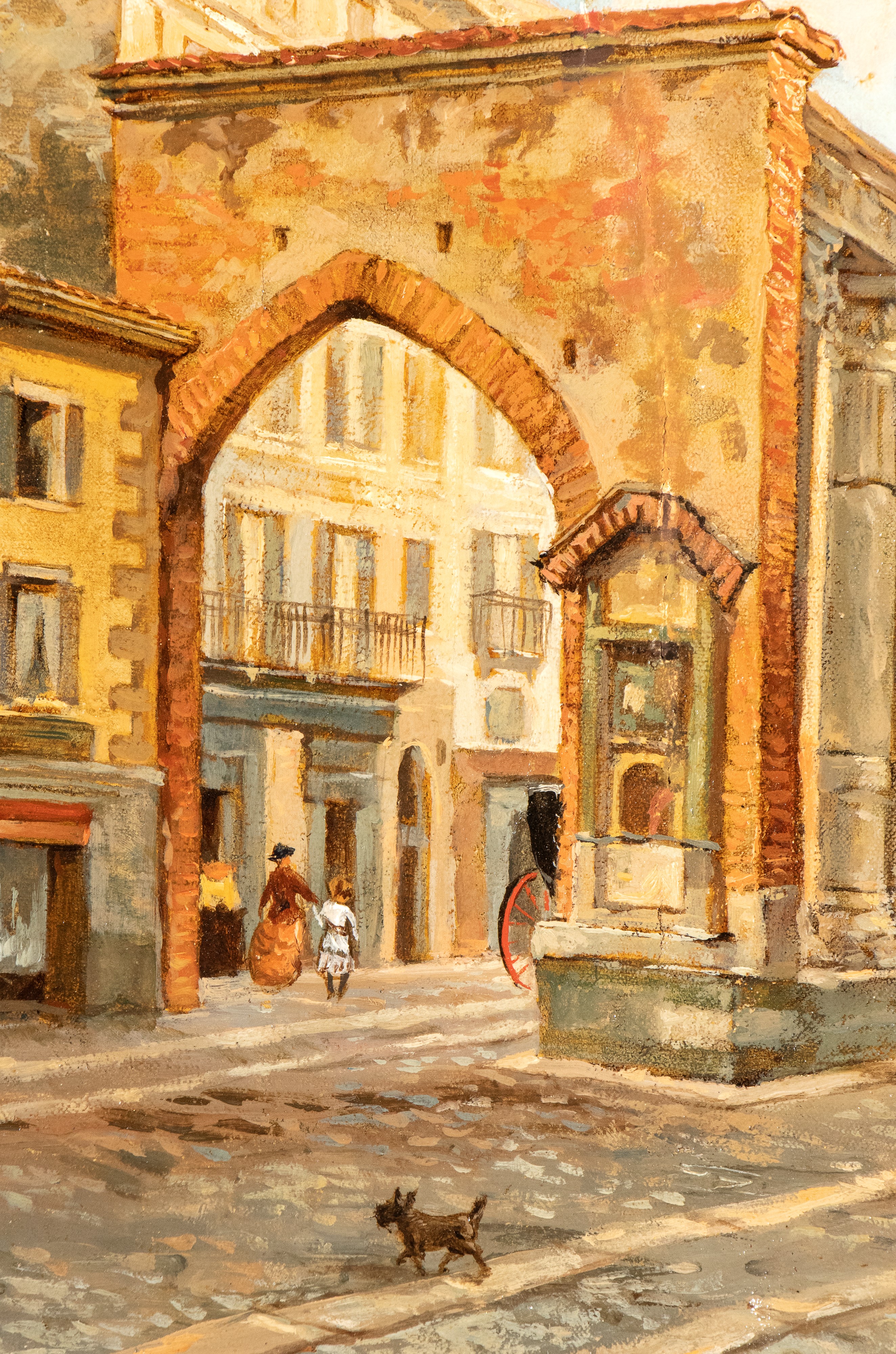 Artista Attivo a Milano, Inizio XX Secolo - G. Canella, Veduta di Piazza Vetra a Milano, olio su ...