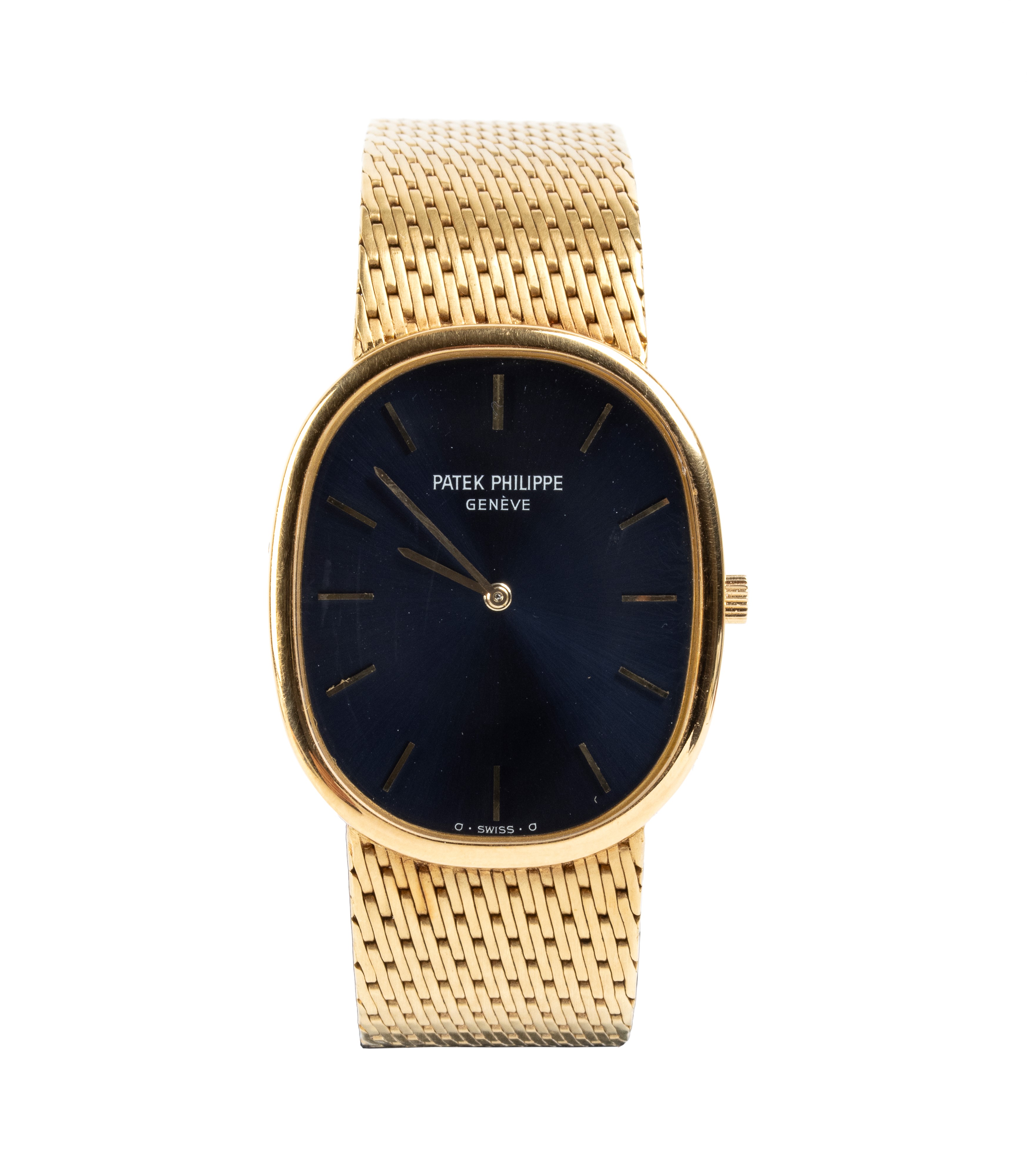 Patek Philippe - Ellipse: orologio da polso in oro con quadrante blu