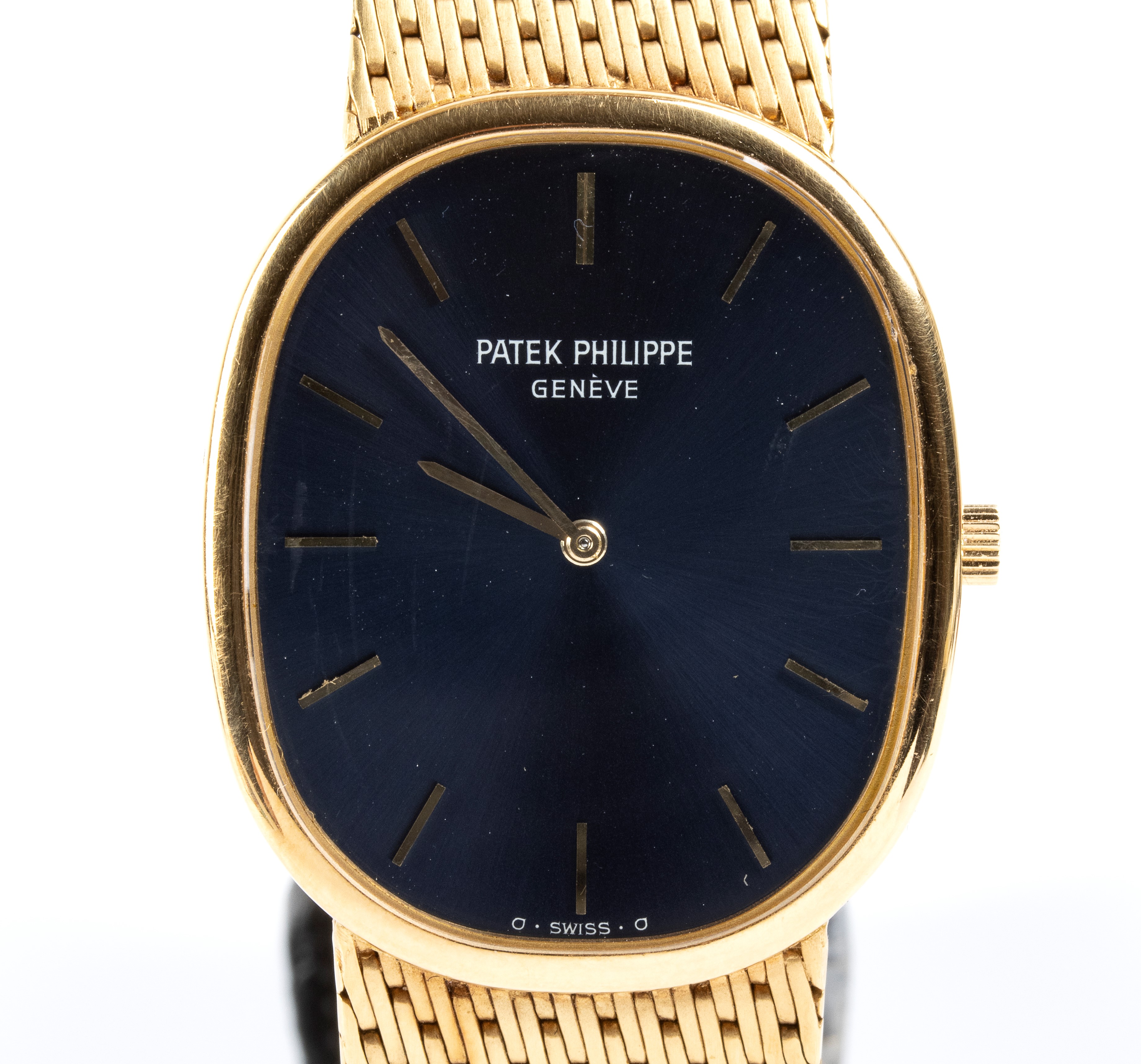 Patek Philippe - Ellipse: orologio da polso in oro con quadrante blu