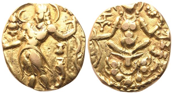 INDIA. Impero Gupta. Candragupta II (380-414). Statere; Au (6,8 g; 19 mm)