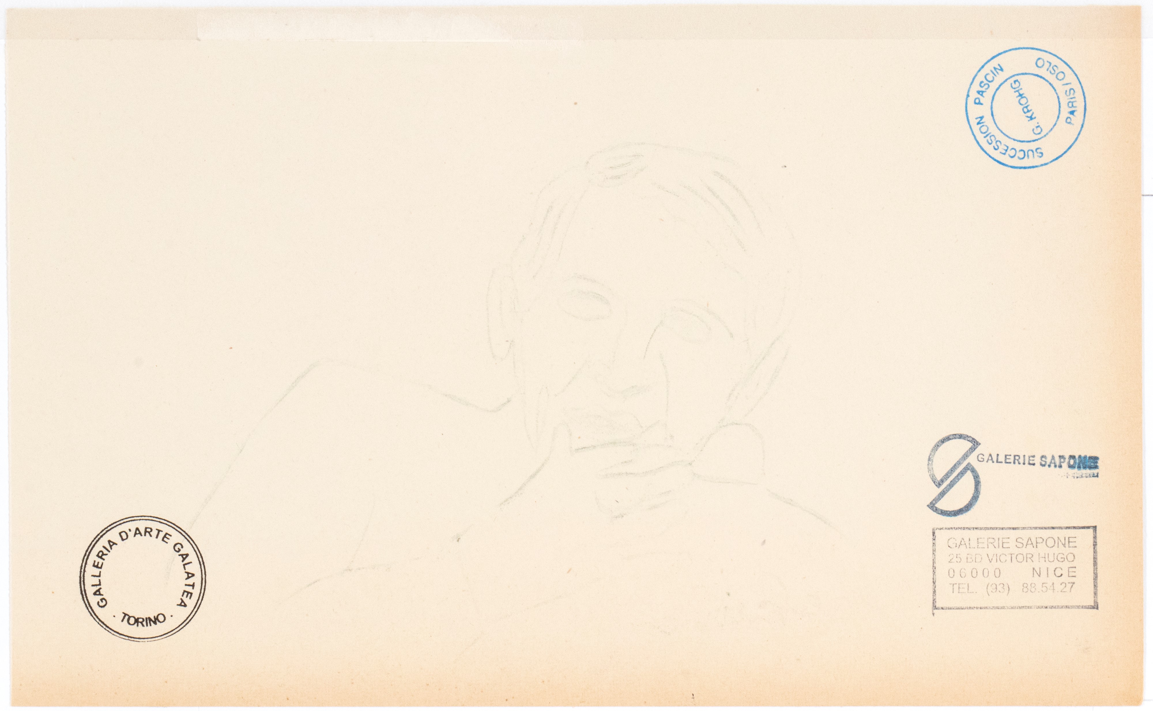 Jules Pascin - Chaïm Soutine, inchiostro su carta, 1925