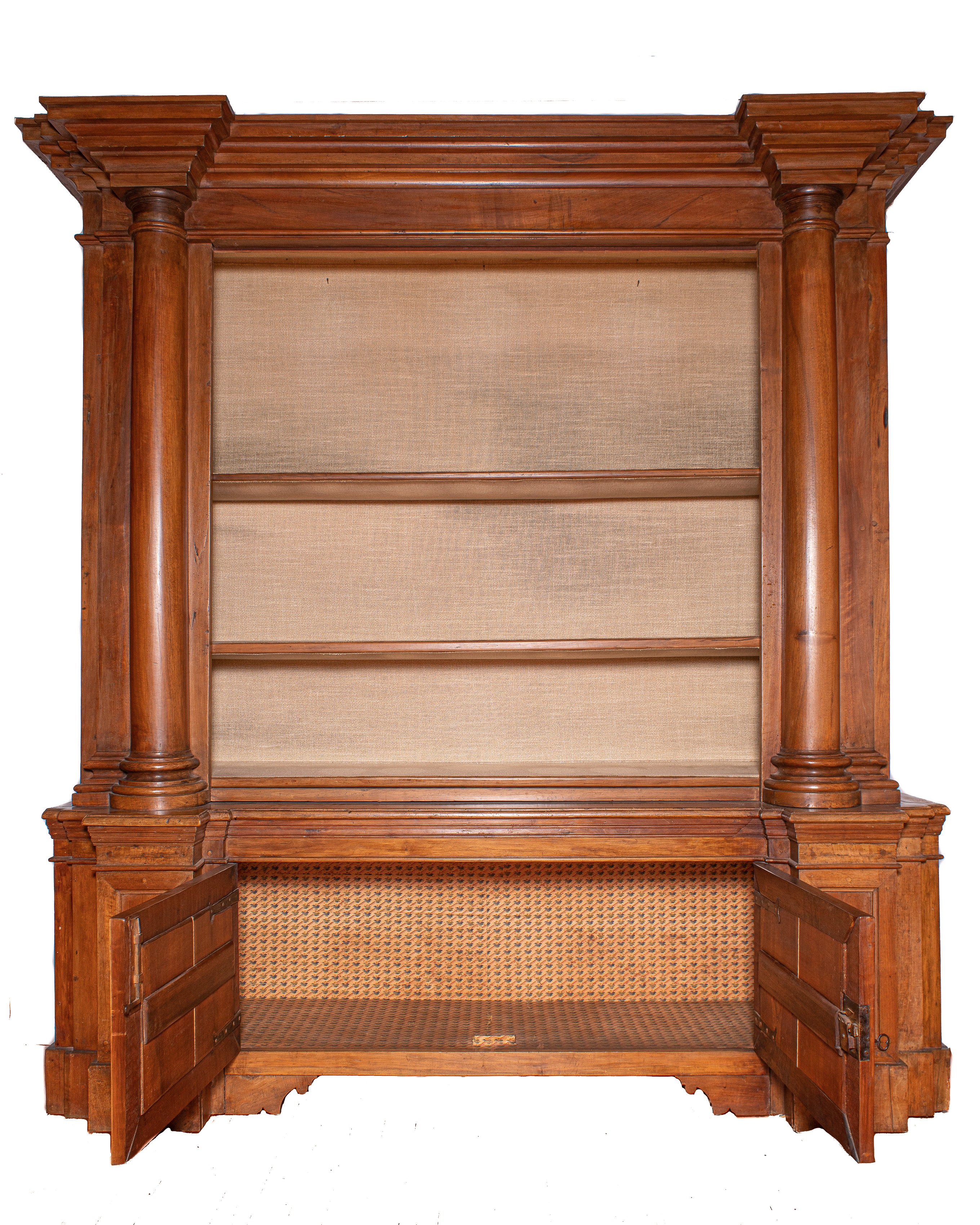 Libreria Neoclassica, noce massello, Area lombarda, XVIII secolo