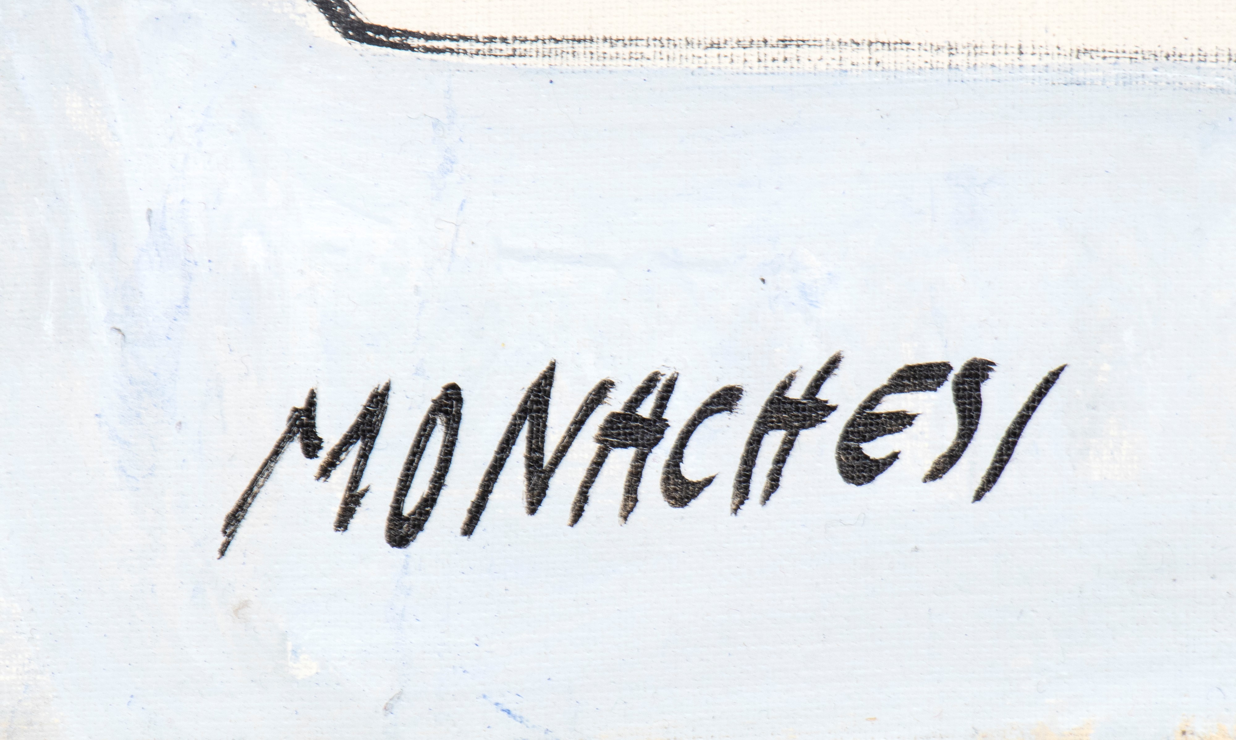 Sante Monachesi - Strade di Parigi, olio su tela