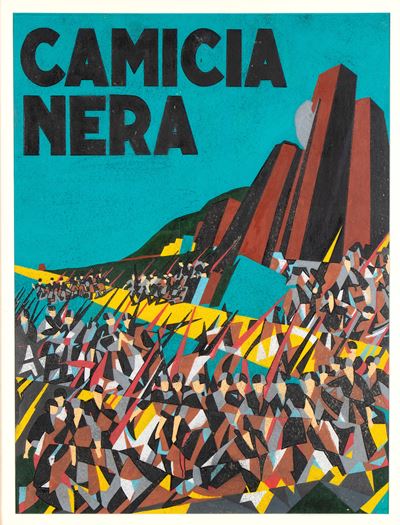 Camicia nera - Tempera su cartoncino, 76 x 57 cm, Metà anni Venti