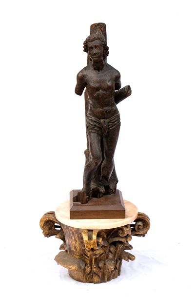 Scultore del XVIII secolo, Scultura lignea di San Sebastiano alla colonna