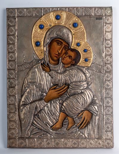 Madonna con Bambino, stampa su carta in policromia