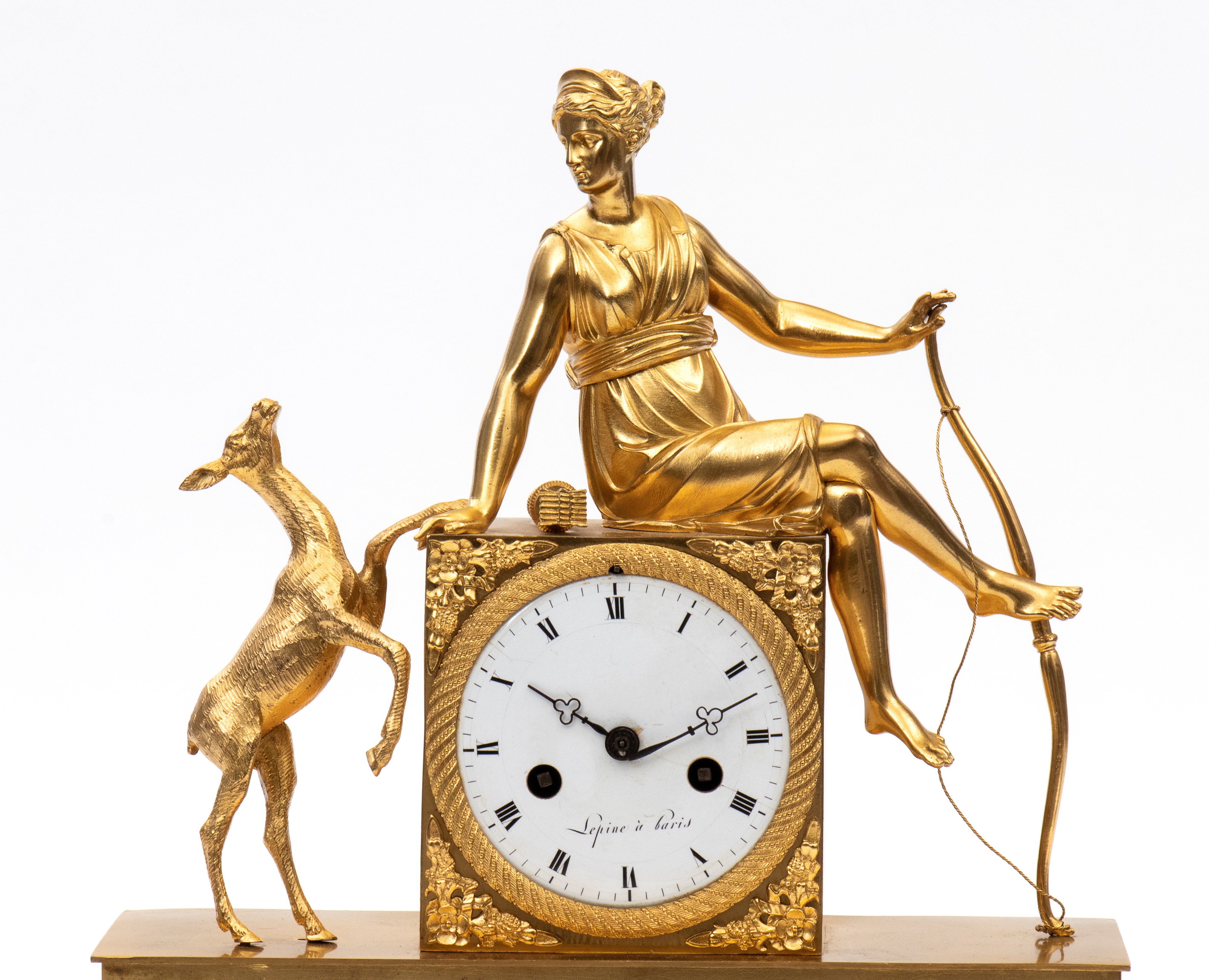 Lepin À Paris - Orologio da tavolo in bronzo dorato, Francia, XIX secolo