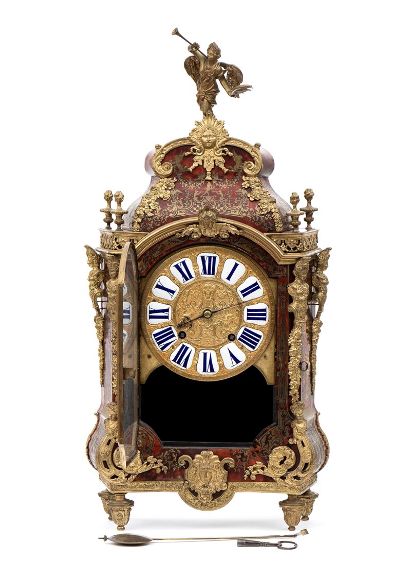 Orologio da mensola in stile Boulle firmato B. Baltazar Paris