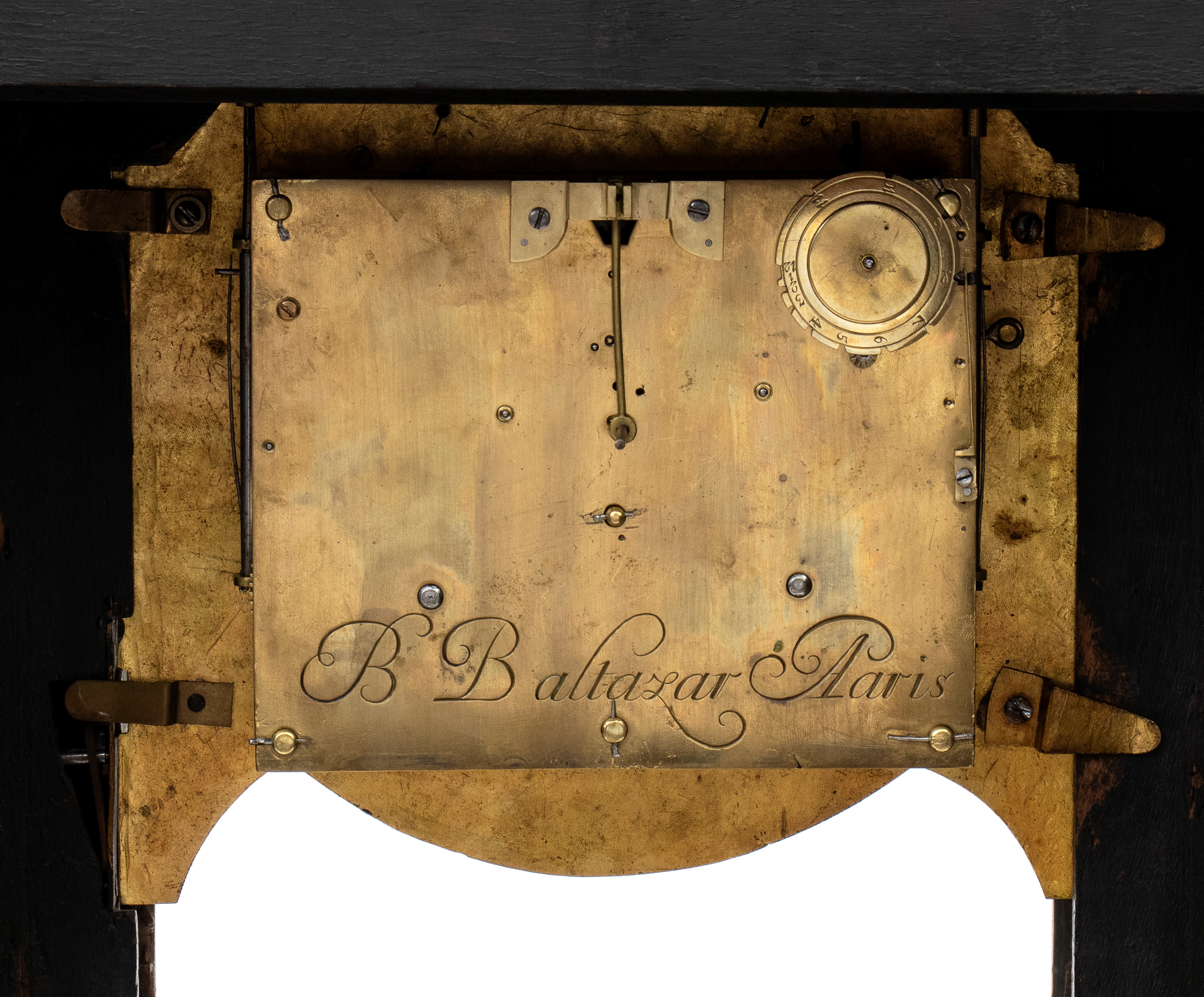 Orologio da mensola in stile Boulle firmato B. Baltazar Paris